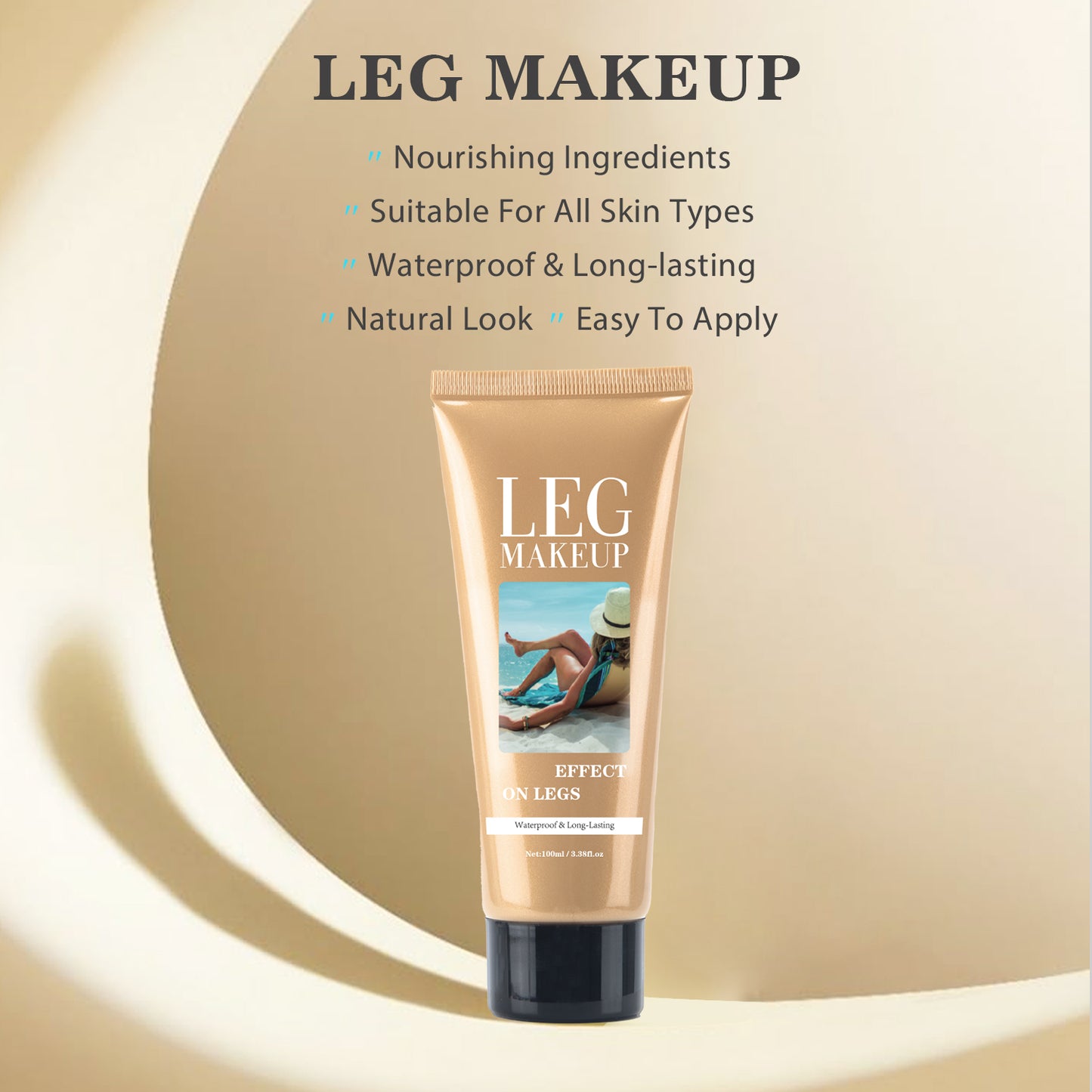 Cosmetics Supply Chain 100ML Beige Waterproof Long-lasting Makeup Leg Concealer