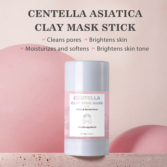 Custom Brand Wholesale 40g Cleansing Pores Brightening Moisturizing Centella Clay Stick Mask Pink Clay Mask