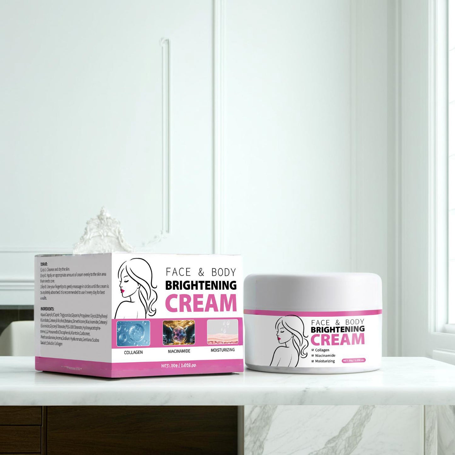 OEM ODM 30g Bleaching Brightening Improving Dullness Face&Body Cream