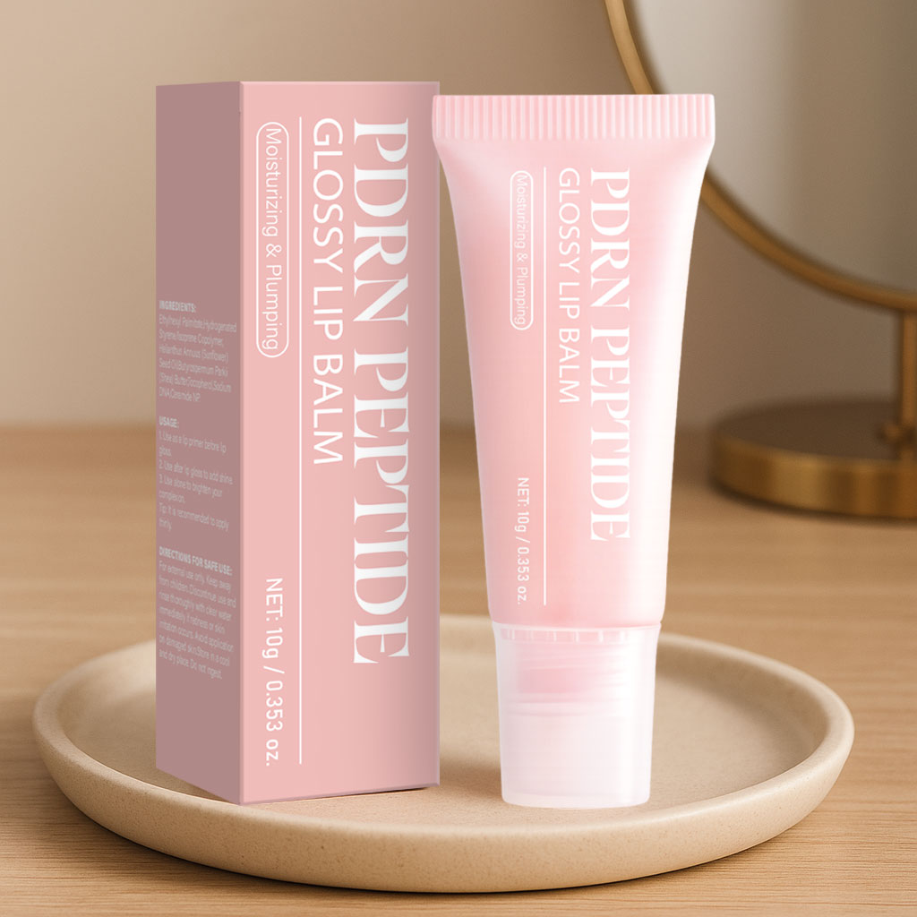 Custom Logo 10g Hydrating Plumping PDRN Peptide Jelly Gloss Lip Balm