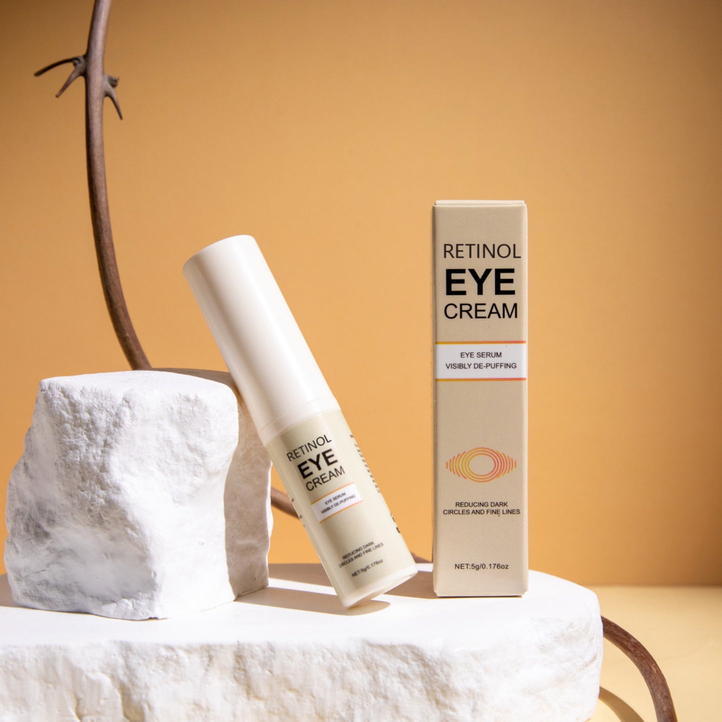 5g Cosmetics Manufacturer OEM ODM Dark Circles Eye Wrinkles Fine Lines Removal Friming Lifting Retinol Caffeine Eye Cream Stick
