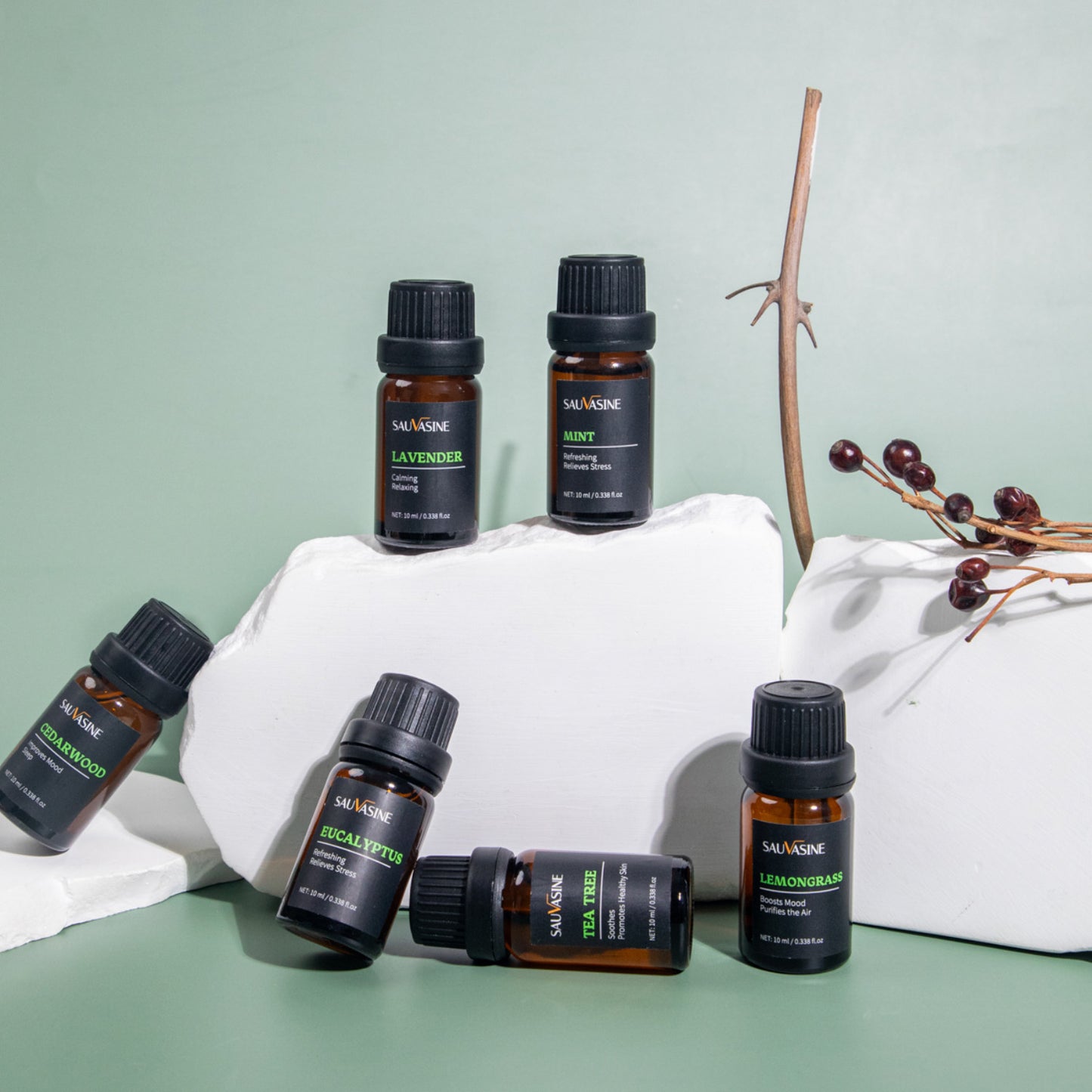 6*10ML Custom Logo Wholesales Relieve Stress Promote Relaxation Massage Diffusers Humidifiers Candle making Fragrance Oil Essential Oil Set