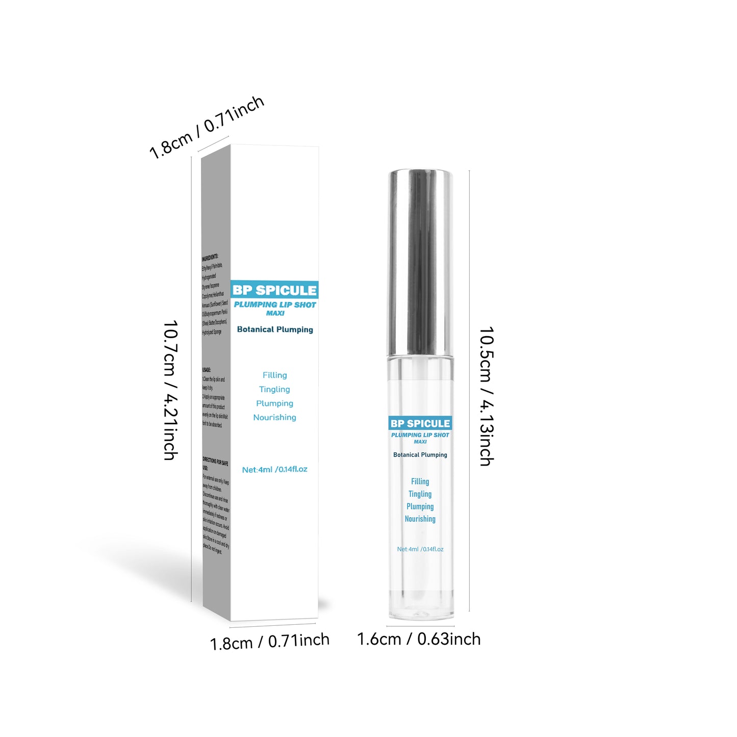 Cosmetics Factory 4ML Nourishing Moisturizing BP Spicule Plumping Lip Shot