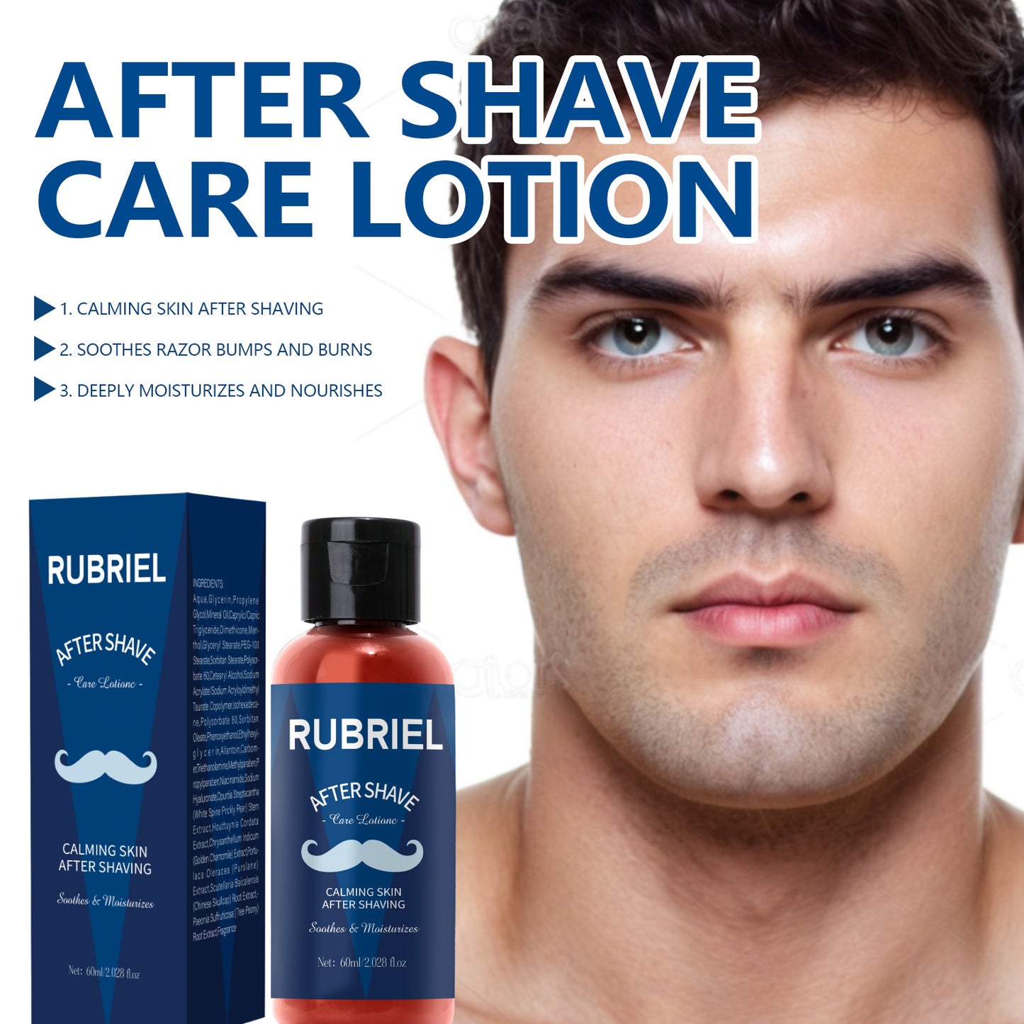 Private Label 60ML Smoothing Moisturizing After Shave Care Lotion