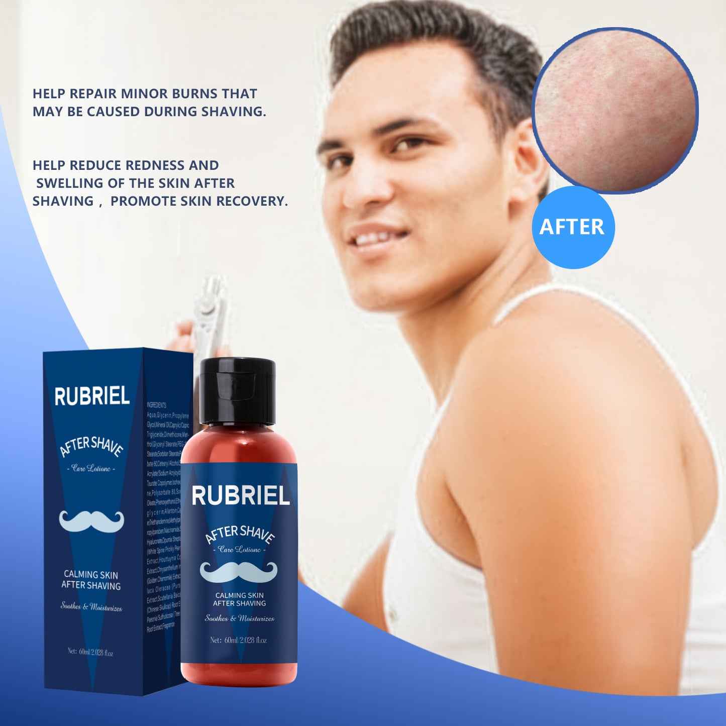 Private Label 60ML Smoothing Moisturizing After Shave Care Lotion