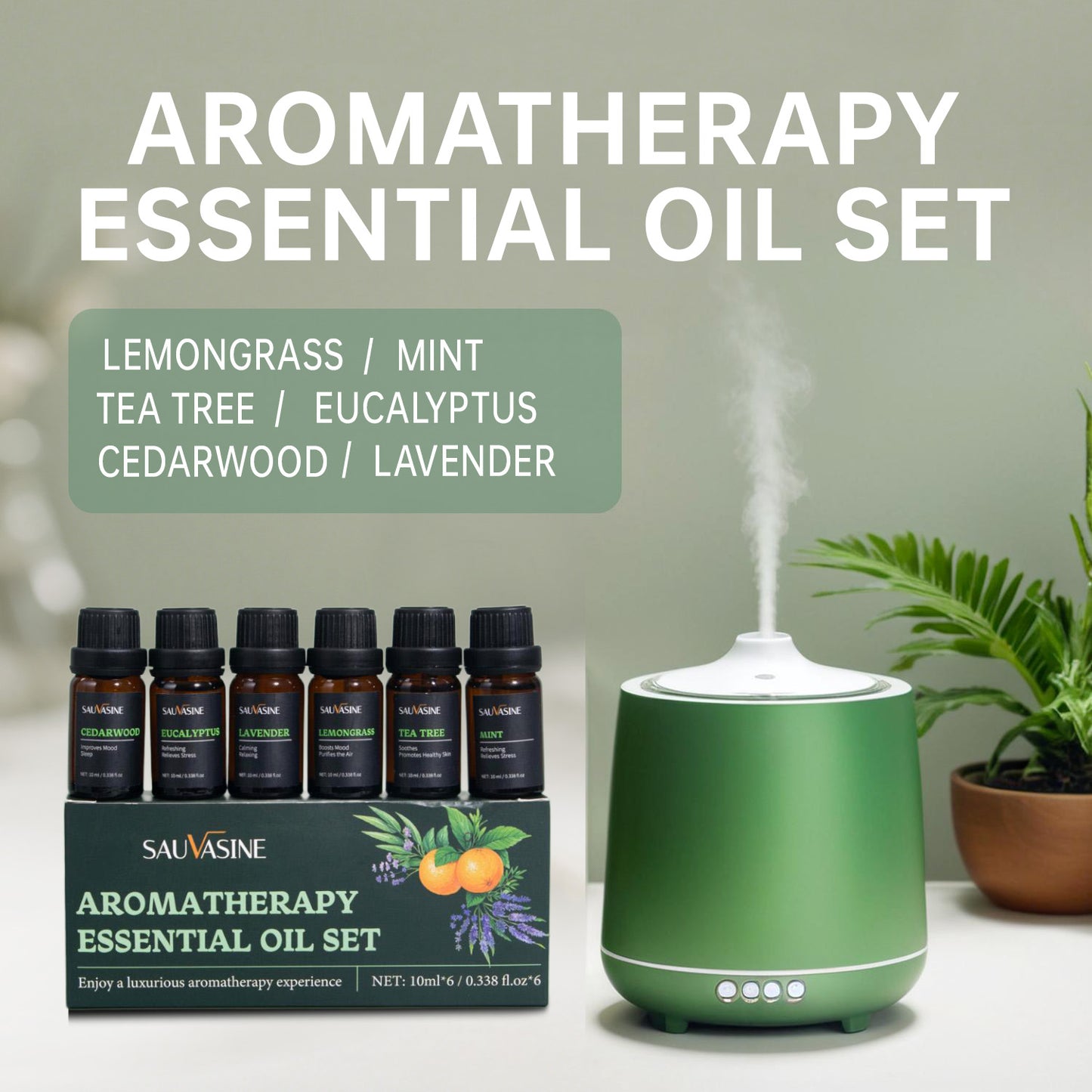 6*10ML Custom Logo Wholesales Relieve Stress Promote Relaxation Massage Diffusers Humidifiers Candle making Fragrance Oil Essential Oil Set
