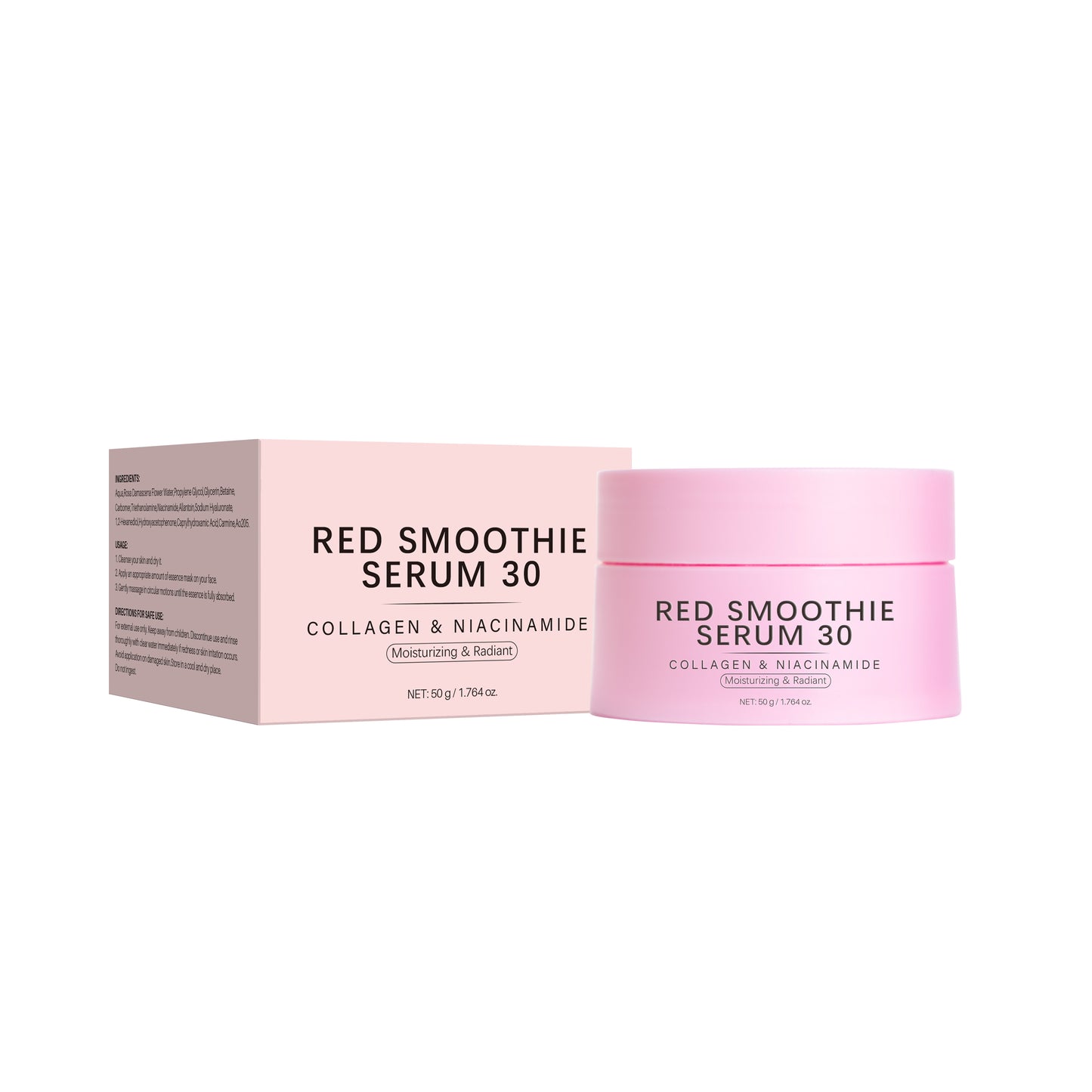 Cosmetics OEM 50g Anti-aging Brightening Red Smoothie Serum