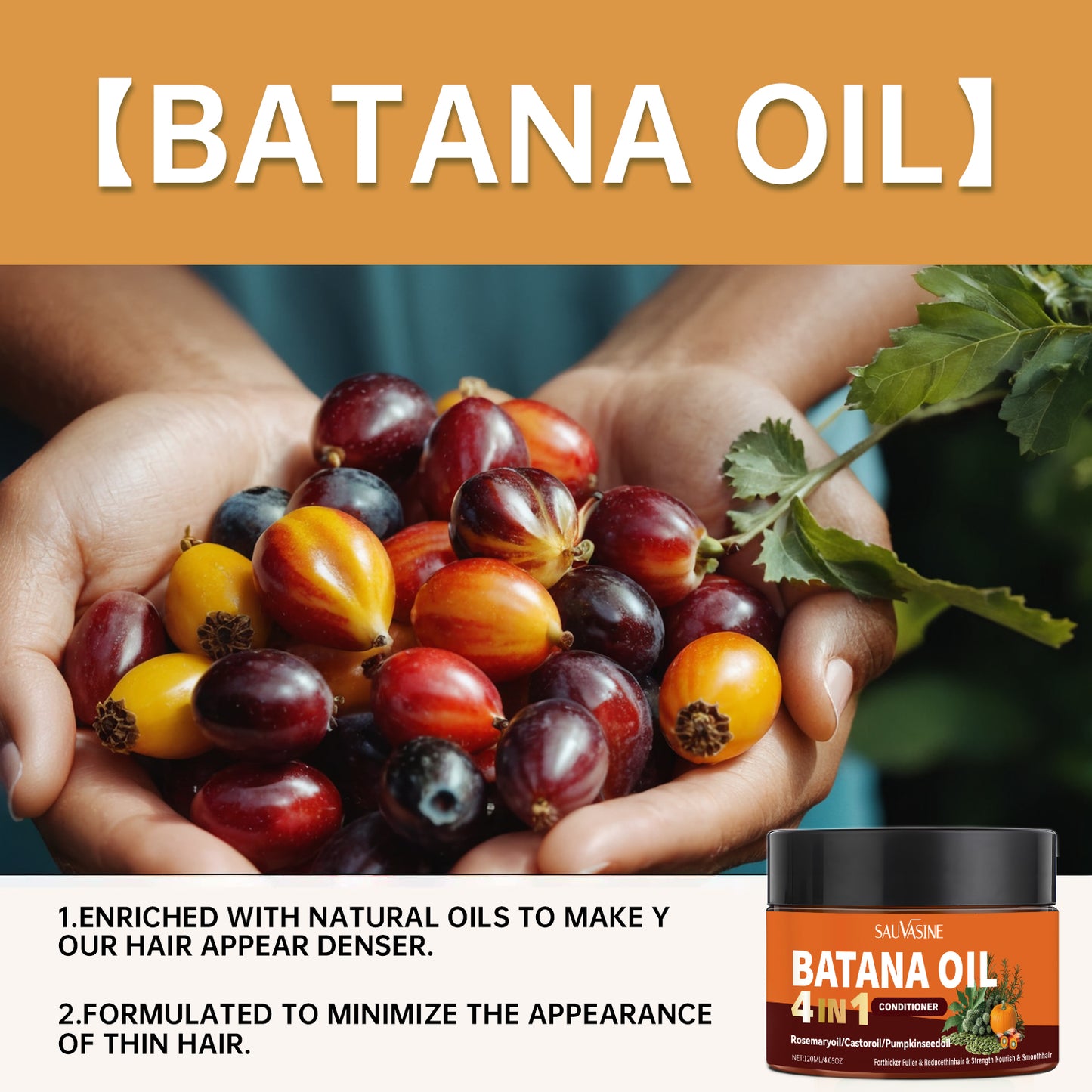 120ML Custom Logo Nourshing Smoothing Strength Hair Root Batana Oil Hair Care Conditioner
