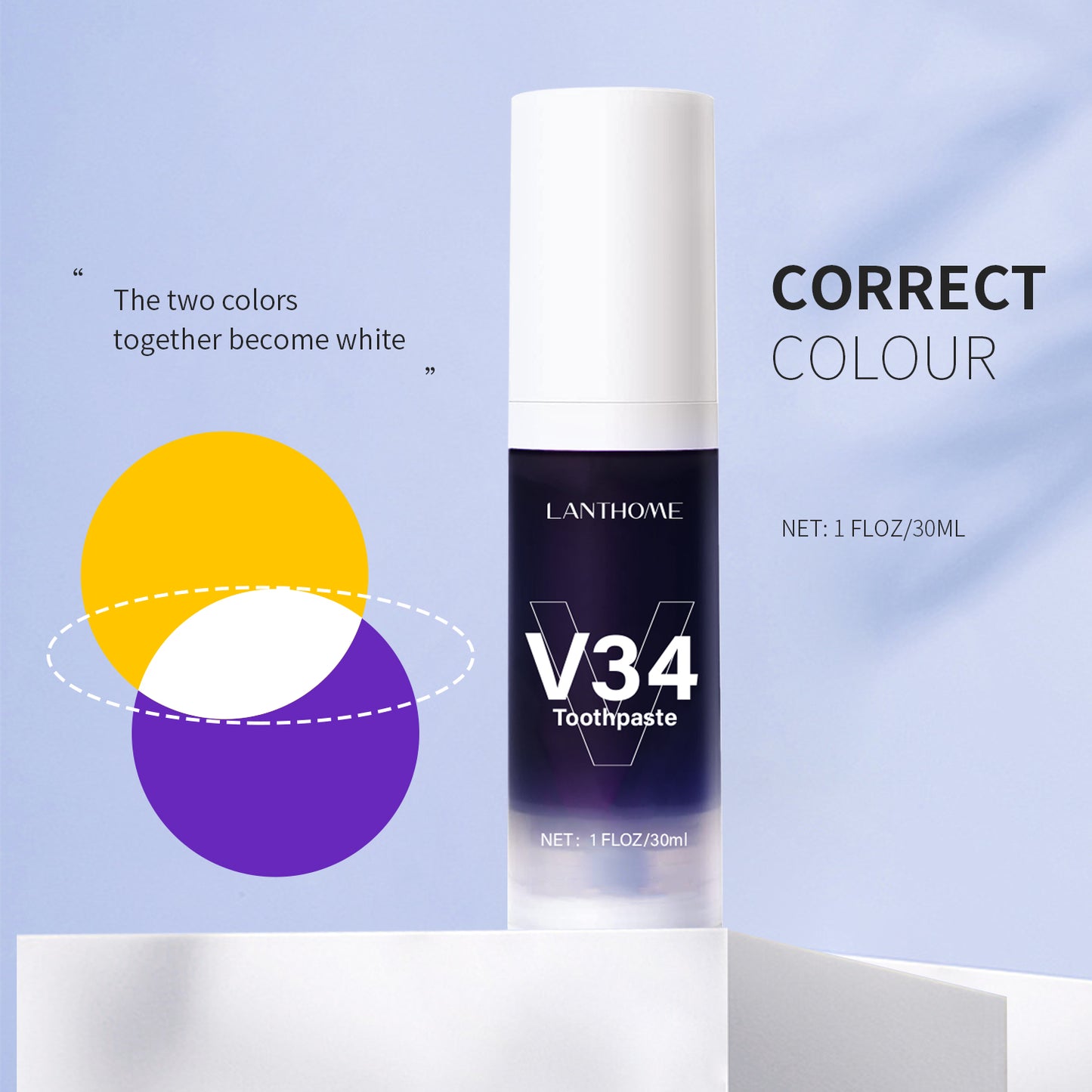 30ml Cosmetics Factory OEM ODM Wholesale Color Correction Whitening Toothpaste