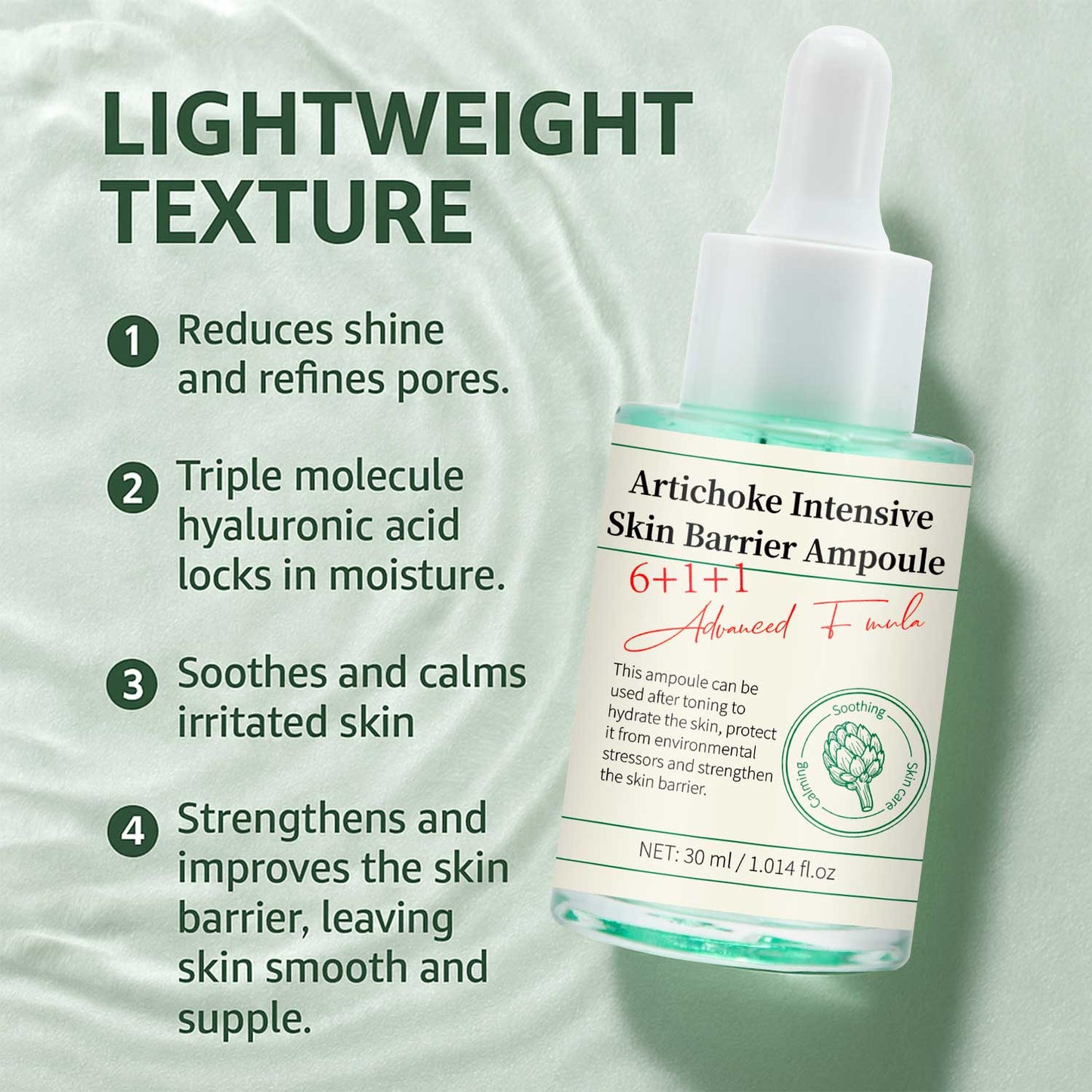 OEM ODM 30ML Glowing Artichoke Intensive Skin Barrier Ampoule