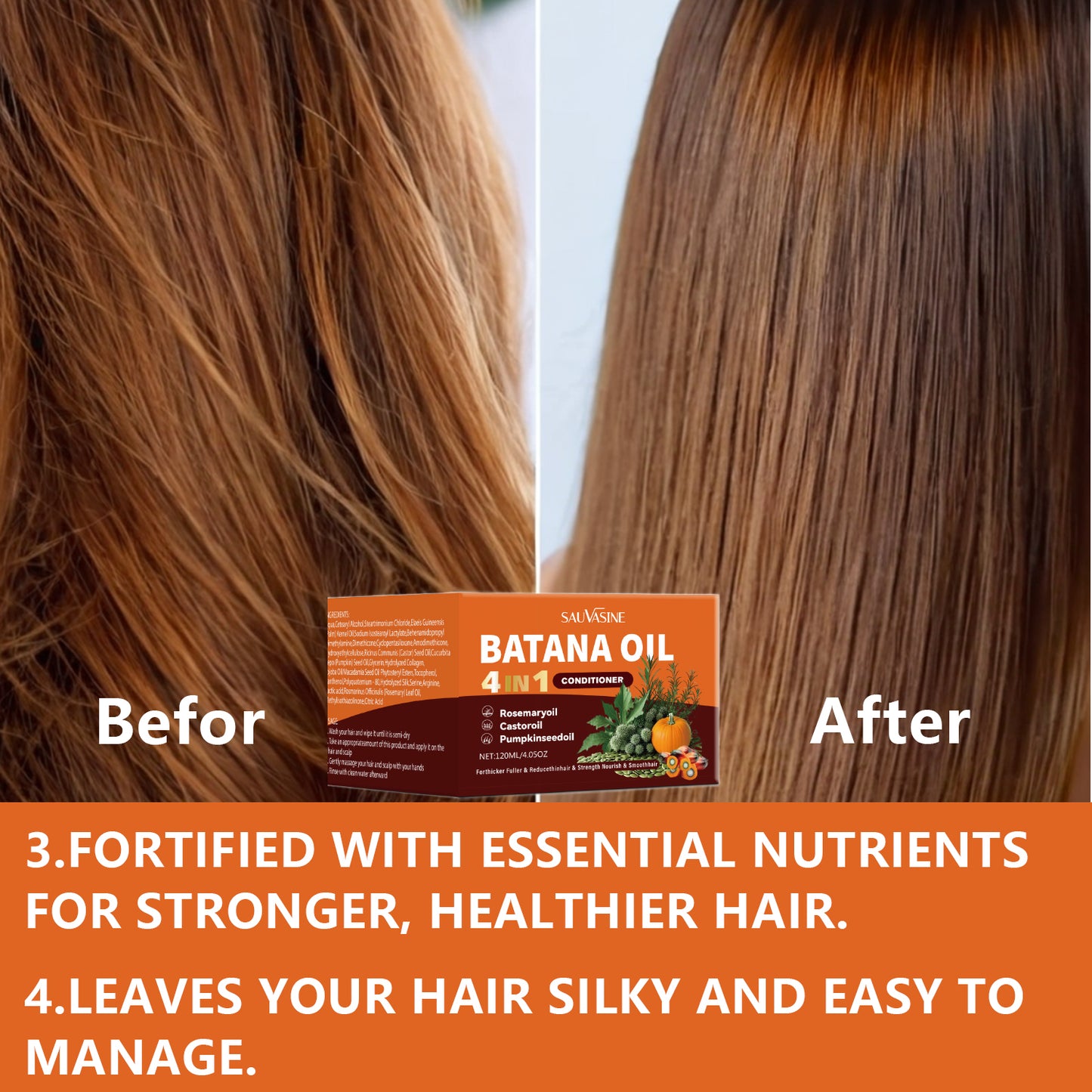 120ML Custom Logo Nourshing Smoothing Strength Hair Root Batana Oil Hair Care Conditioner