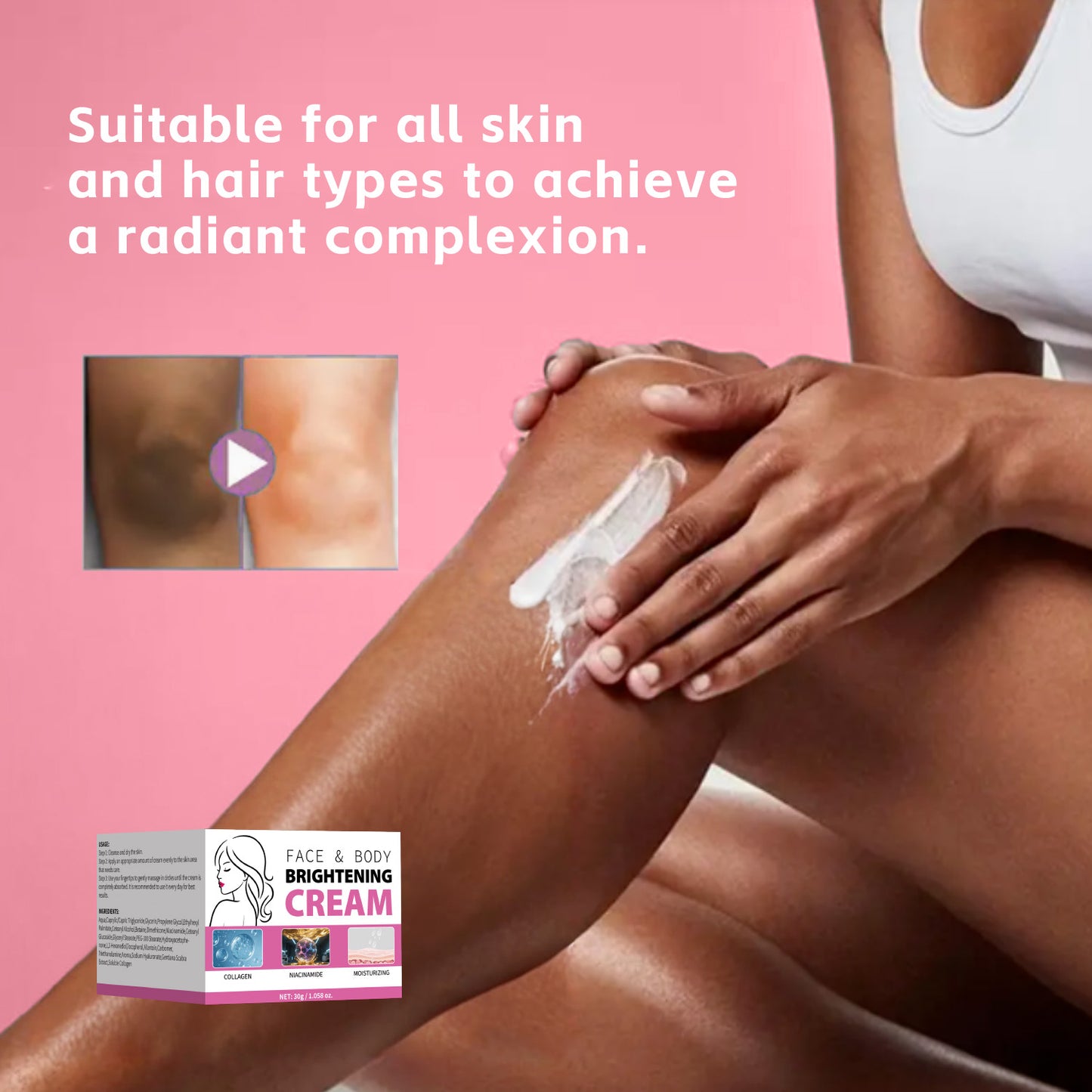OEM ODM 30g Bleaching Brightening Improving Dullness Face&Body Cream