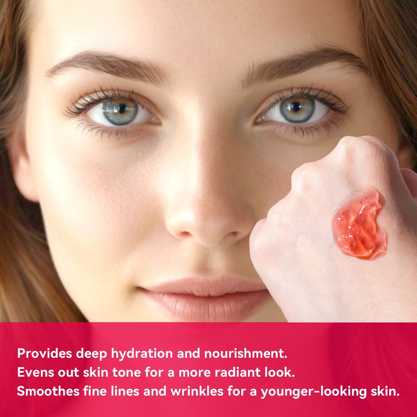 Cosmetics OEM 50g Anti-aging Brightening Red Smoothie Serum