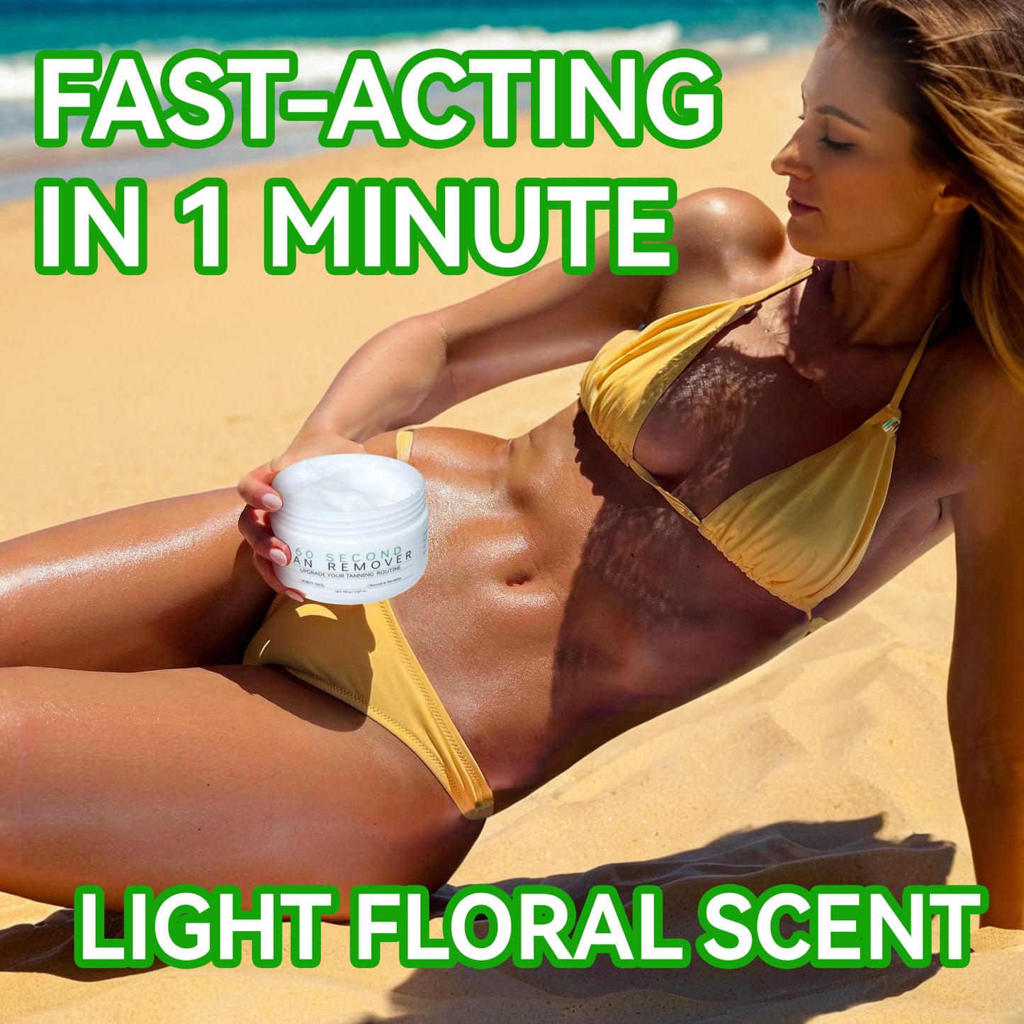 Custom Logo 100g Exfolating Smoothing 60 Seconds Tan Remover Cream