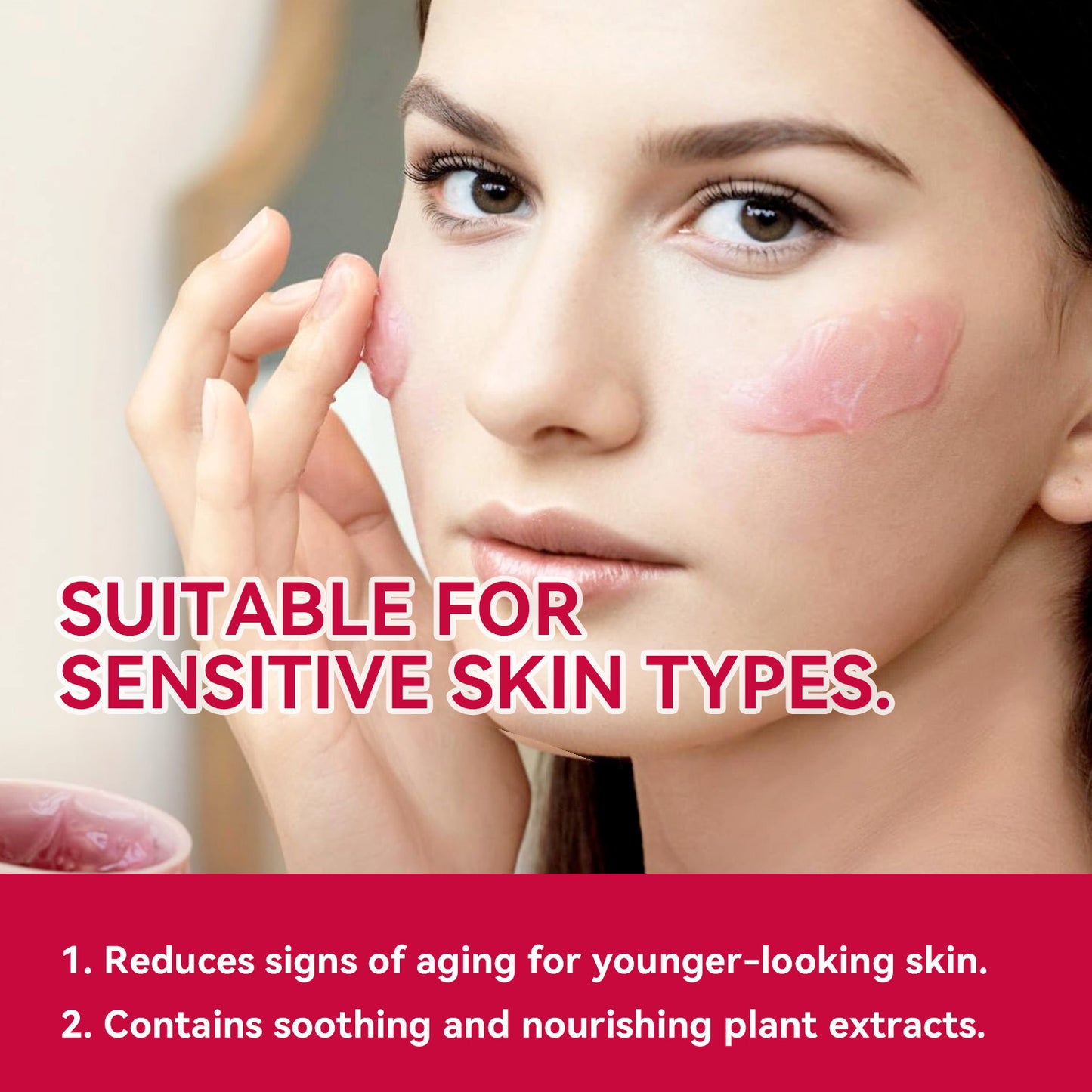 Cosmetics OEM 50g Anti-aging Brightening Red Smoothie Serum