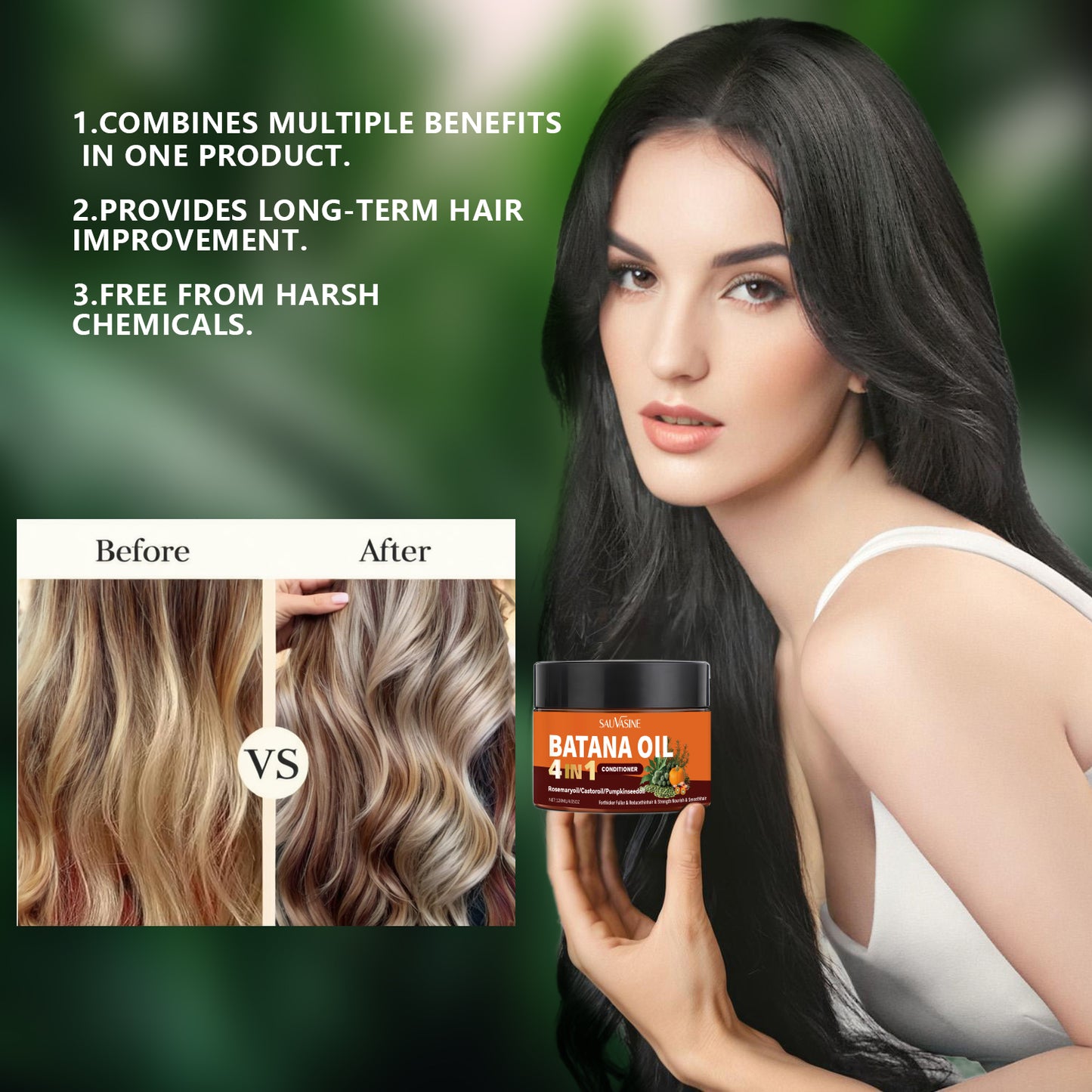 120ML Custom Logo Nourshing Smoothing Strength Hair Root Batana Oil Hair Care Conditioner