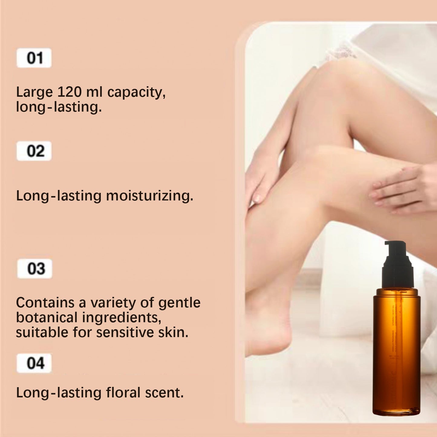 Private Label 120ML Glowing Nourishing Vitamin C Body Oil