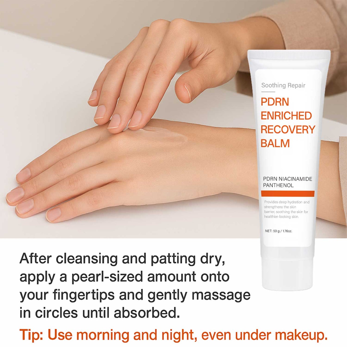Custom Brand 50g Repairing Brightening PDRN Enriched Recovery Balm