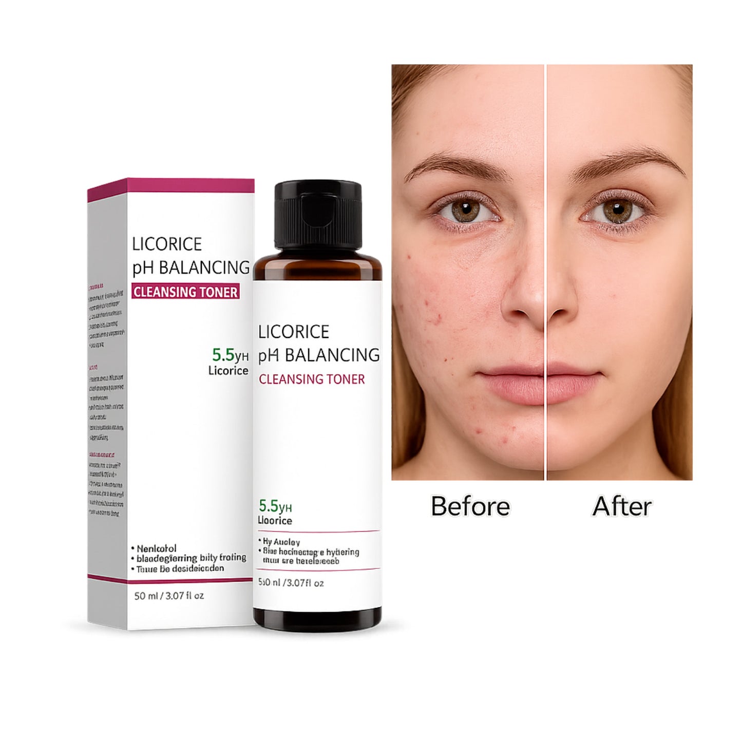 Cosmetics OEM 150ML Anti-acne Anti-oxidant Licorice PH Balancing Toner