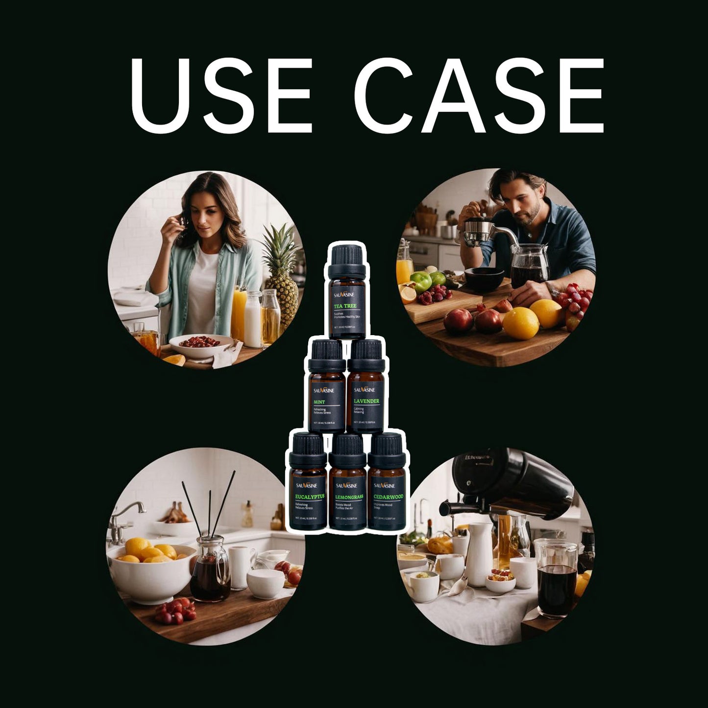 6*10ML Custom Logo Wholesales Relieve Stress Promote Relaxation Massage Diffusers Humidifiers Candle making Fragrance Oil Essential Oil Set