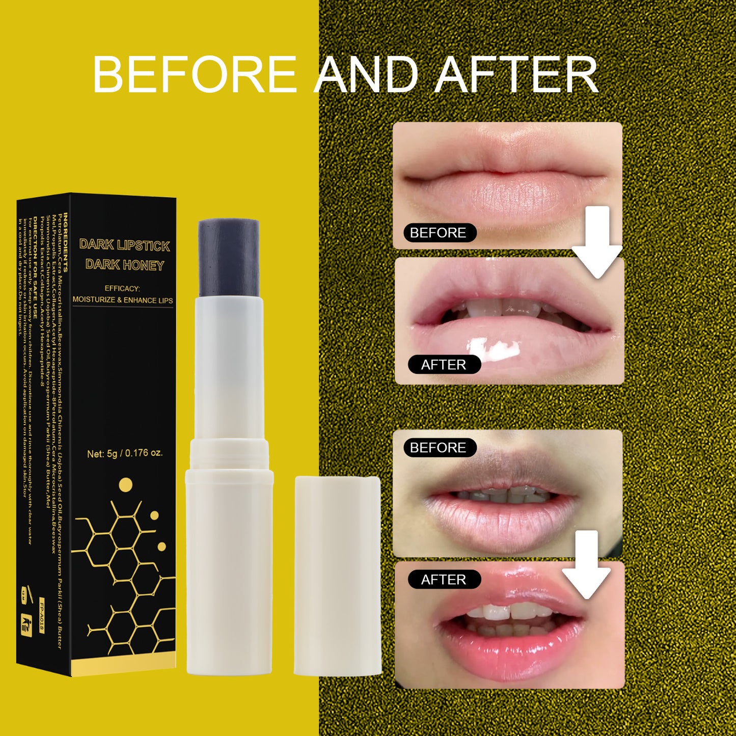 Cosmetics Factory 5g Moisturizing Nourishing Dark Honey Lip Balm