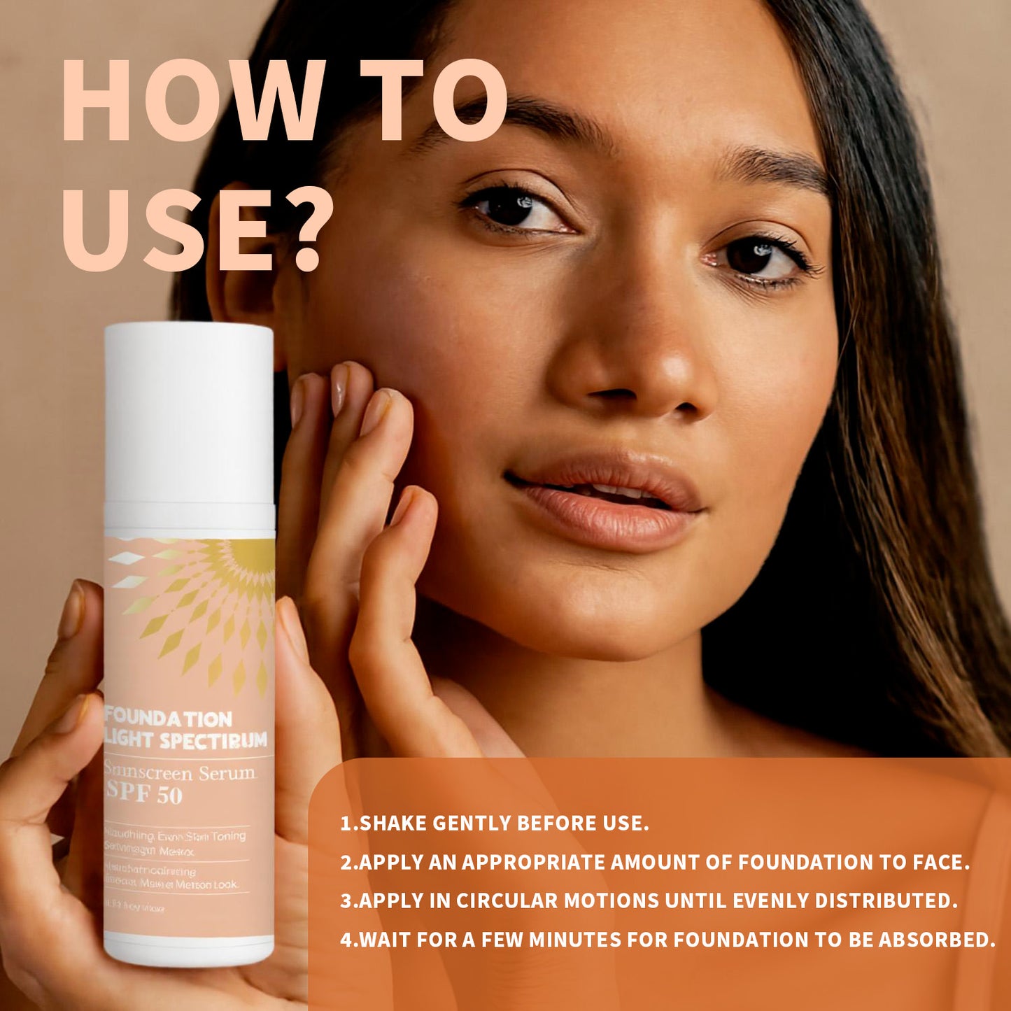 OEM ODM 30g Natural Waterproof Long Lasting SPF50 Sunscreen Foundation