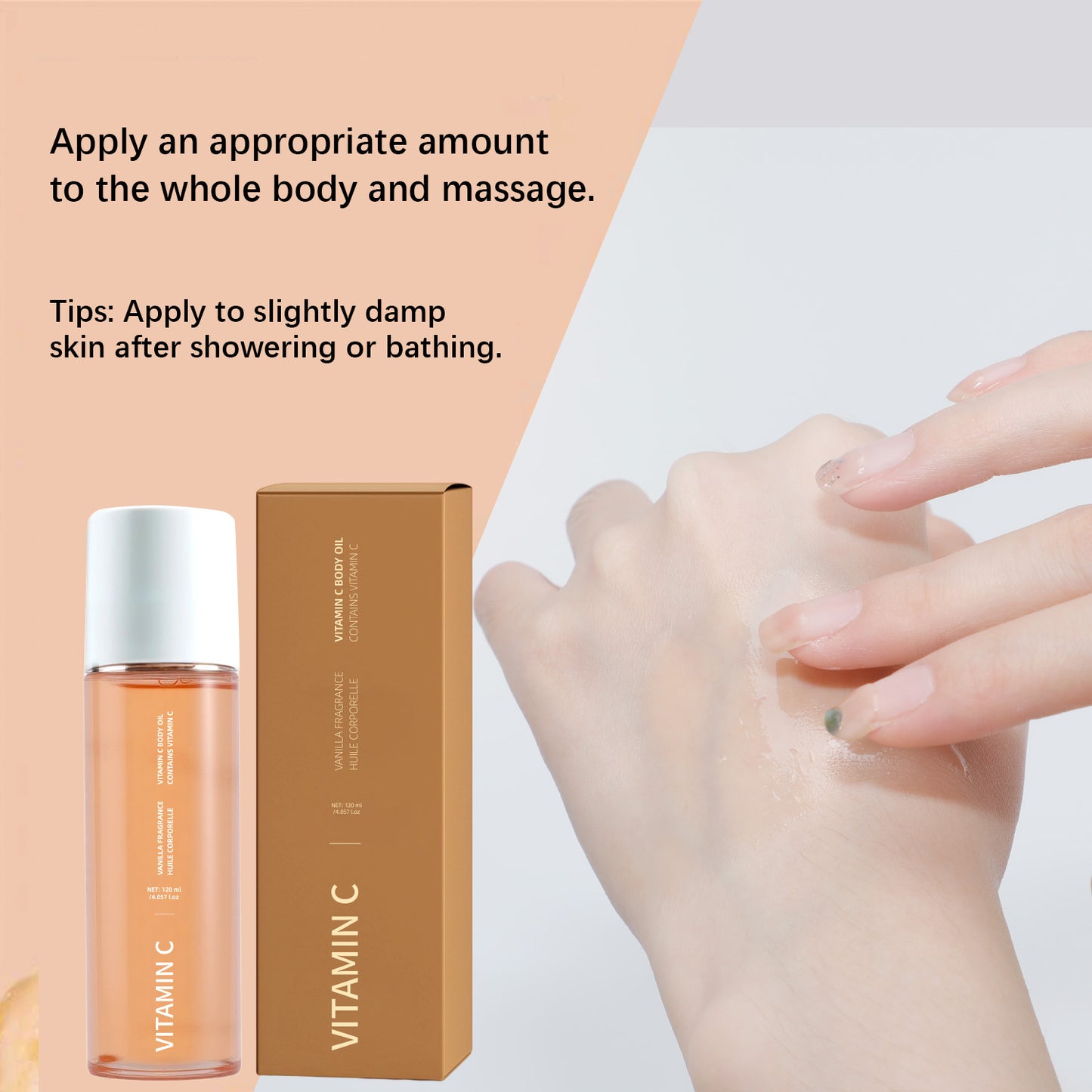 Private Label 120ML Glowing Nourishing Vitamin C Body Oil