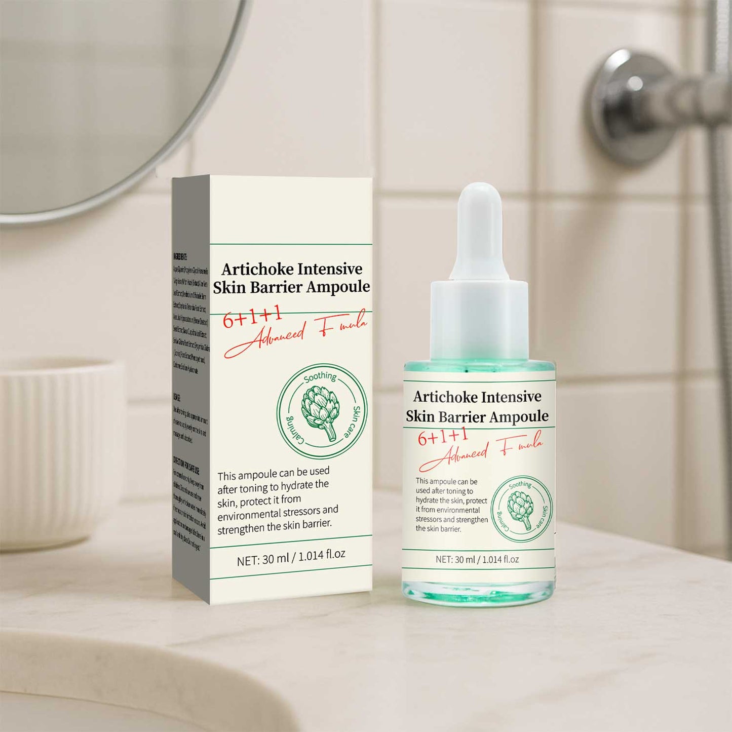 OEM ODM 30ML Glowing Artichoke Intensive Skin Barrier Ampoule