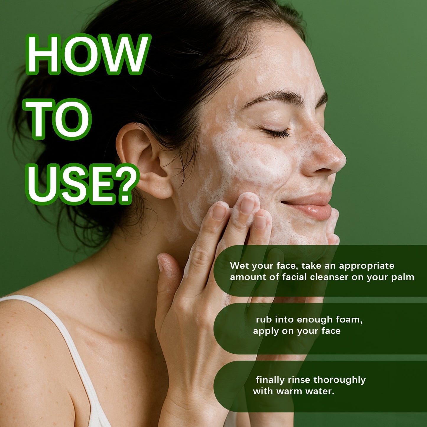 Custom Brand 100ML Soothing Mung Bean PH-Balanced Cleansing Foam