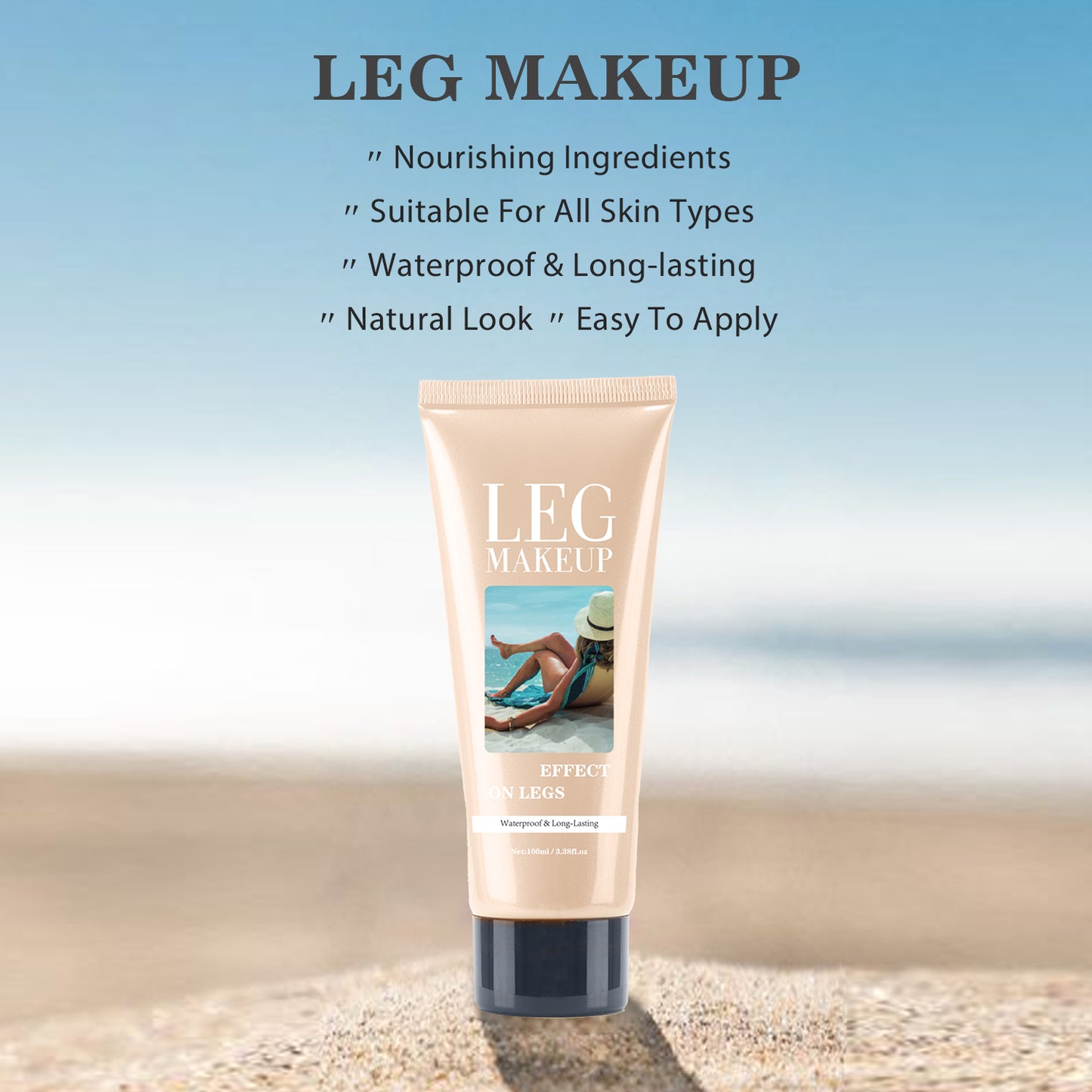 Cosmetics OEM 100ML Light Beige Waterproof Long-lasting Makeup Leg Concealer