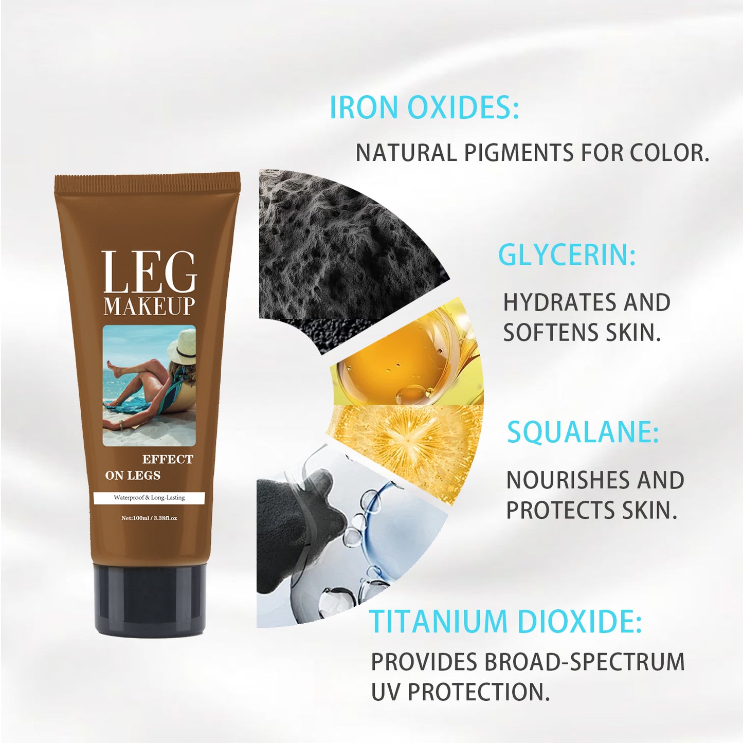 Brand Incubation 100ML Brown Waterproof Long-lasting Makeup Leg Concealer