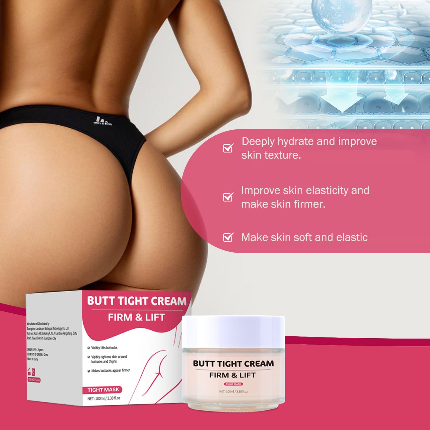 OEM ODM 100ML Firming Nourishing Butt Tight Cream