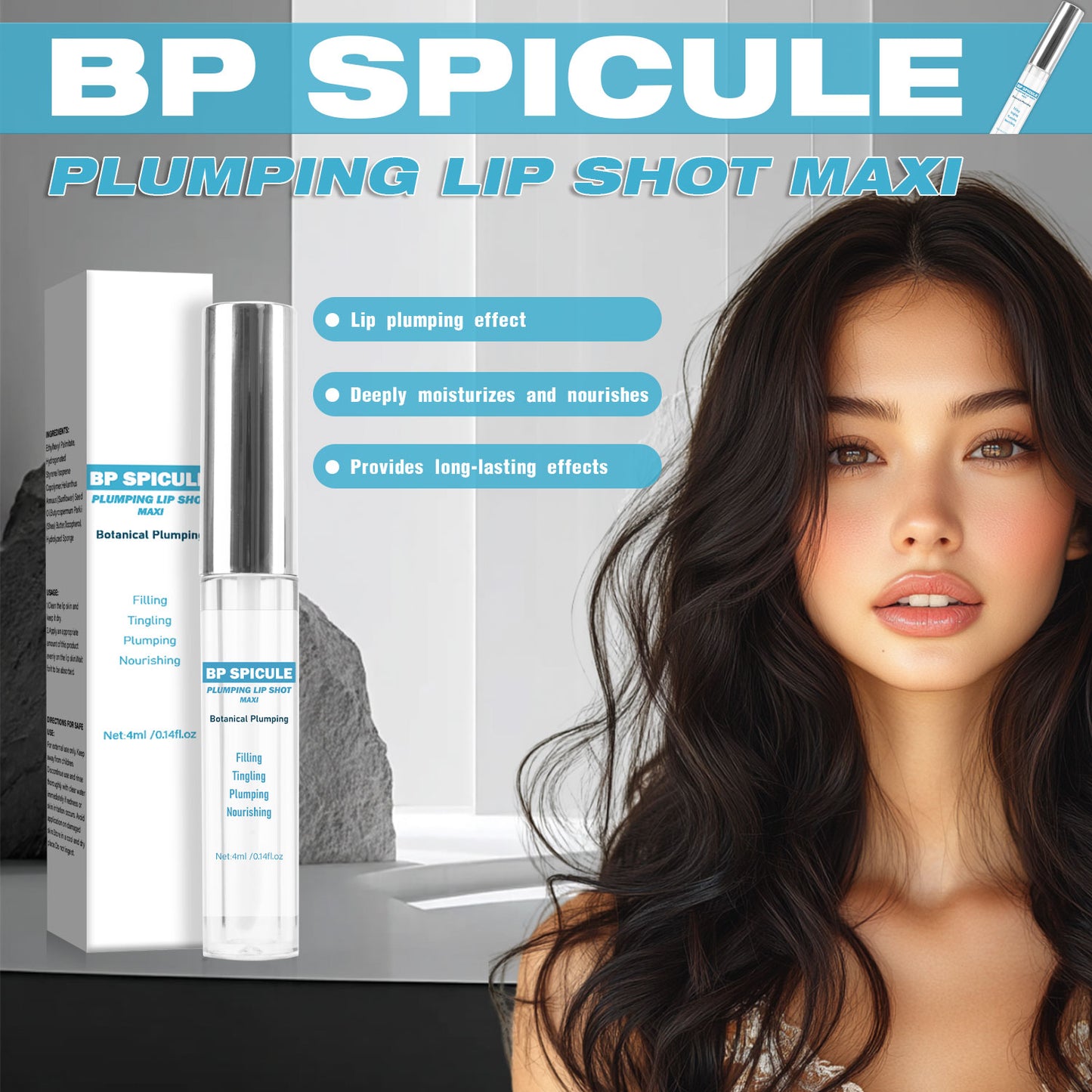 Cosmetics Factory 4ML Nourishing Moisturizing BP Spicule Plumping Lip Shot