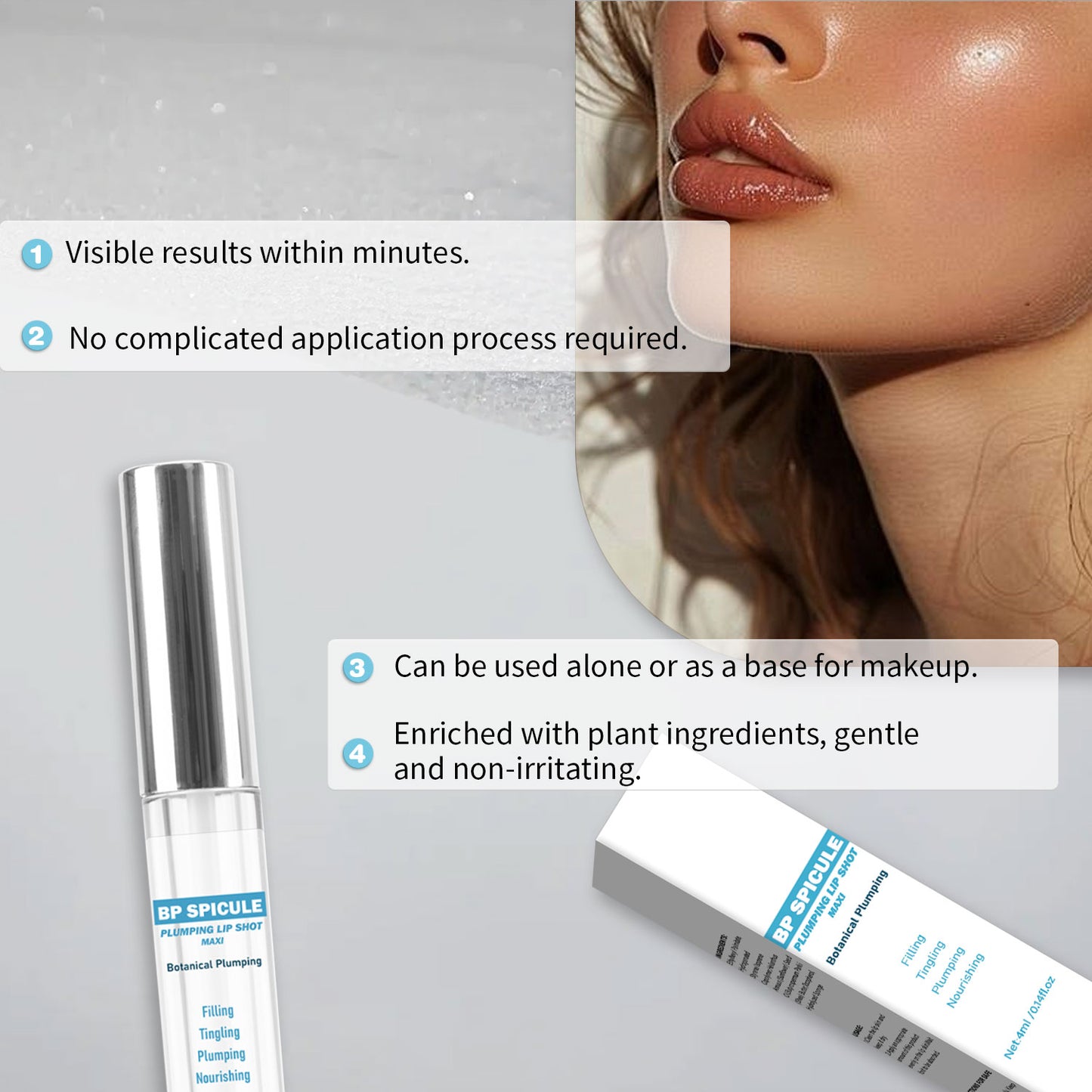 Cosmetics Factory 4ML Nourishing Moisturizing BP Spicule Plumping Lip Shot