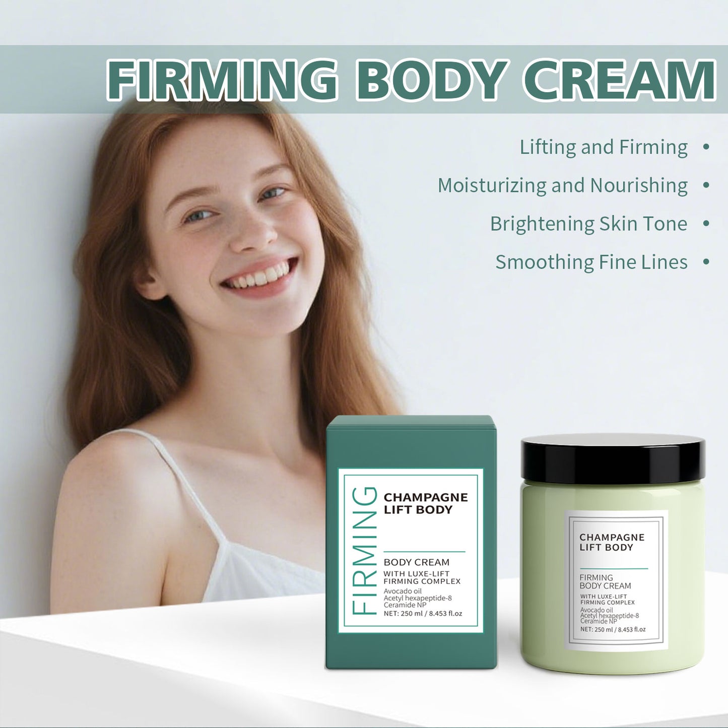 Cosmetics Supply Chain 250ML Anti-aging Anti-Wrinkle Collagen Ceramide Body Cream