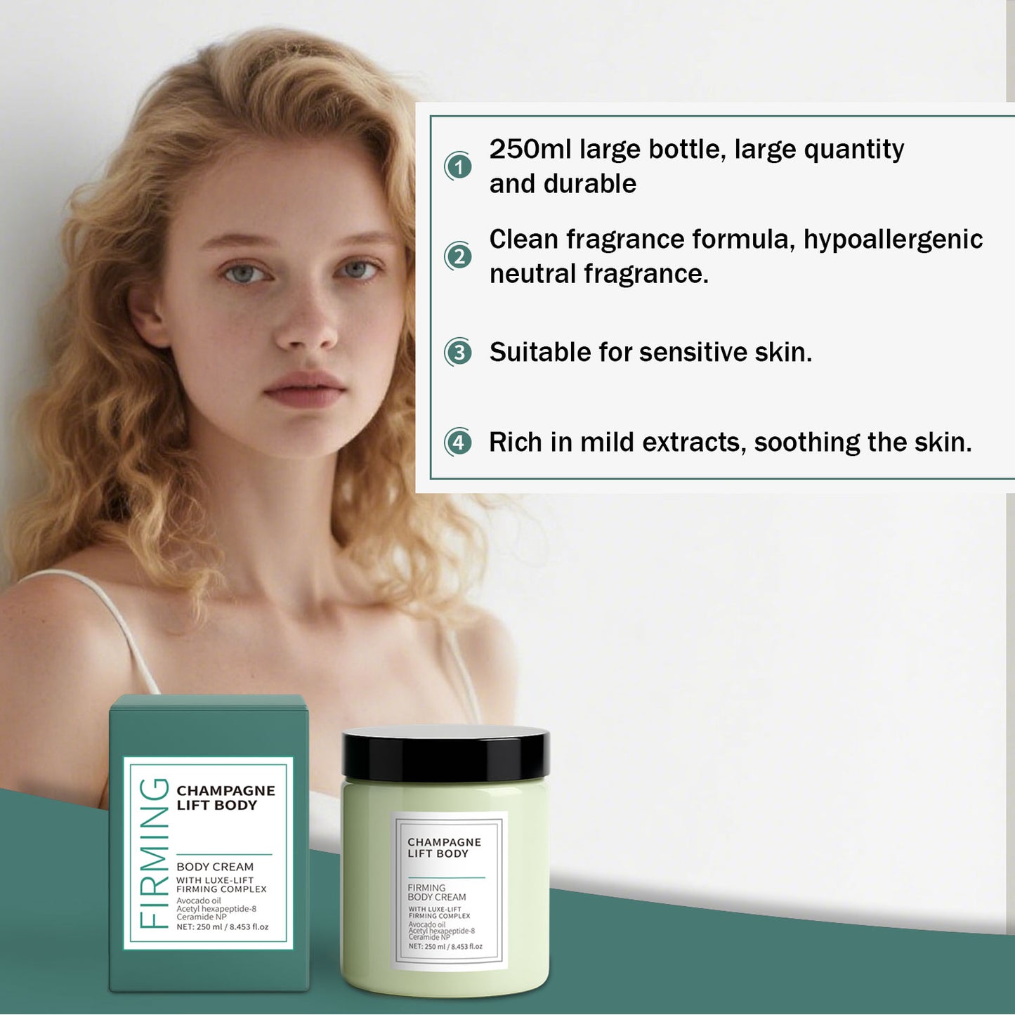 Cosmetics Supply Chain 250ML Anti-aging Anti-Wrinkle Collagen Ceramide Body Cream