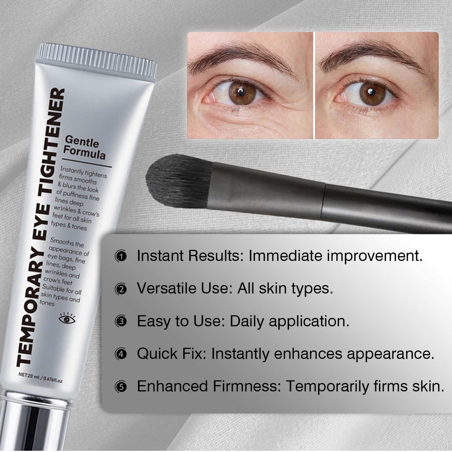 OEM ODM 20ML Instant Lifting Firming Temporary Eye Tightener Cream