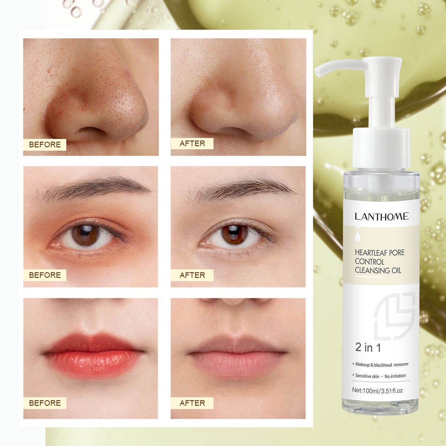 100ML Wholesale Deep Cleansing Shrinking Pores Makeup Removal Cleansing Oil