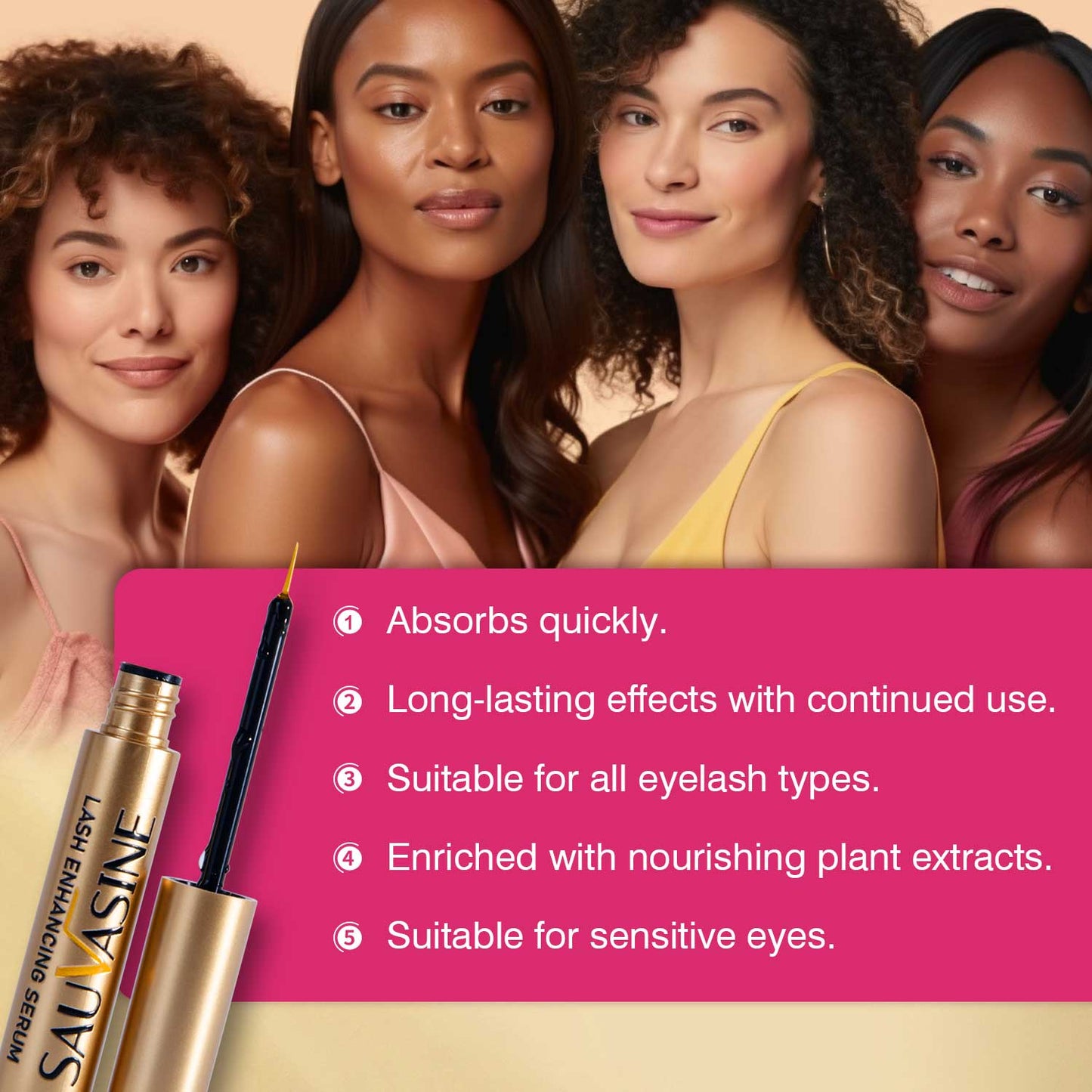 Custom Logo Wholesale 5ML Lash Enhancing Longer Thicker Eyelarsh Growth Serum
