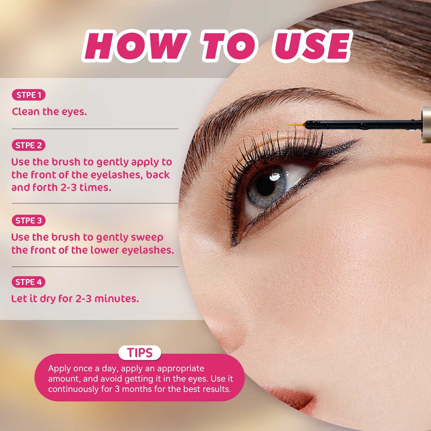Custom Logo Wholesale 5ML Lash Enhancing Longer Thicker Eyelarsh Growth Serum