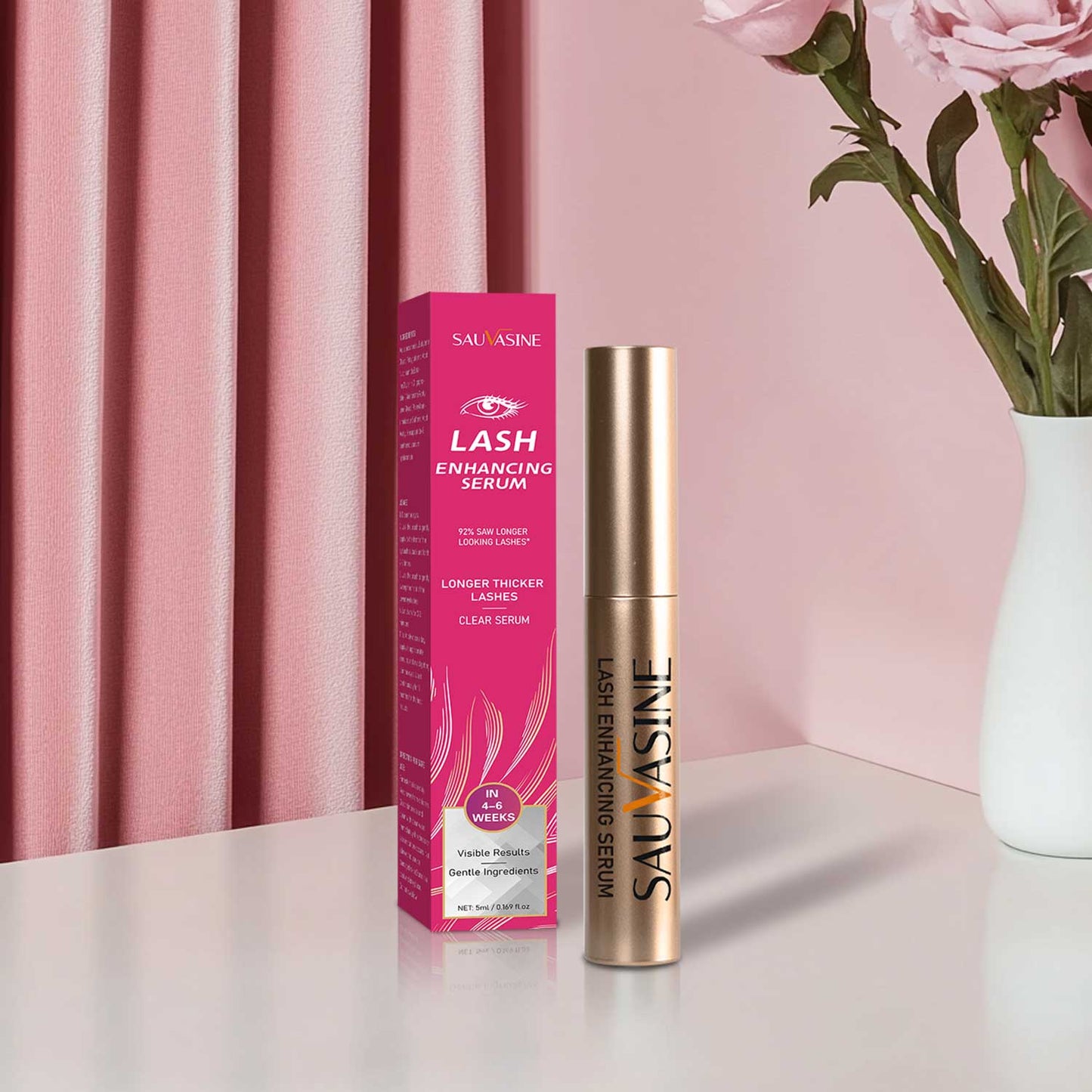 Custom Logo Wholesale 5ML Lash Enhancing Longer Thicker Eyelarsh Growth Serum