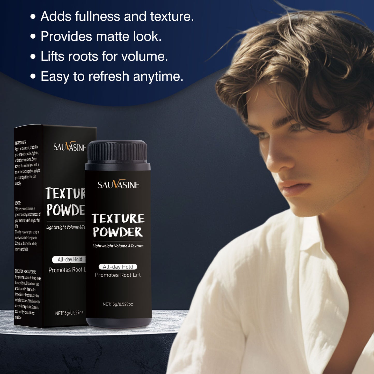 Cosmetics OEM 15g Long Lasting Volumizing Styling Hair Texture Powder