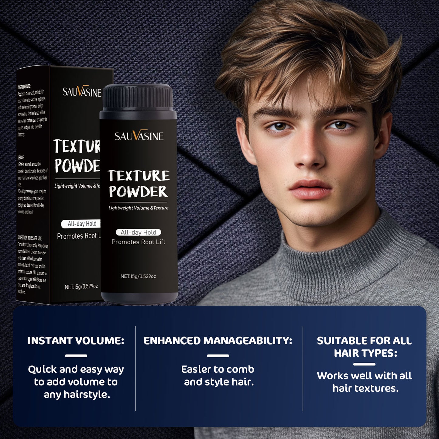 Cosmetics OEM 15g Long Lasting Volumizing Styling Hair Texture Powder
