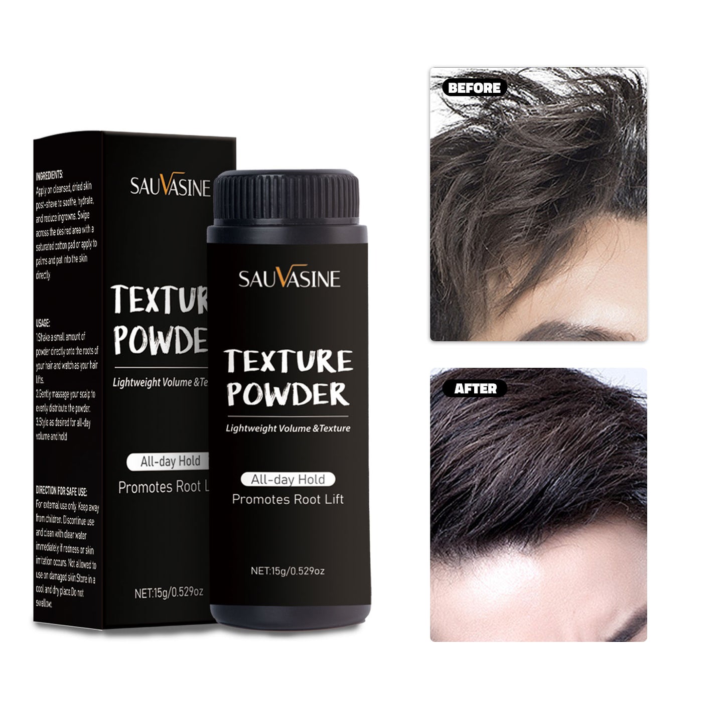 Cosmetics OEM 15g Long Lasting Volumizing Styling Hair Texture Powder