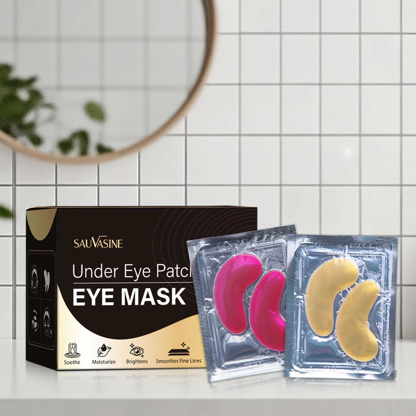 OEM ODM Wholesale 24 Pairs in One Box Anti-aging Anti-wrinkle Dark Circle Removal Firming Lifting Eye Patches