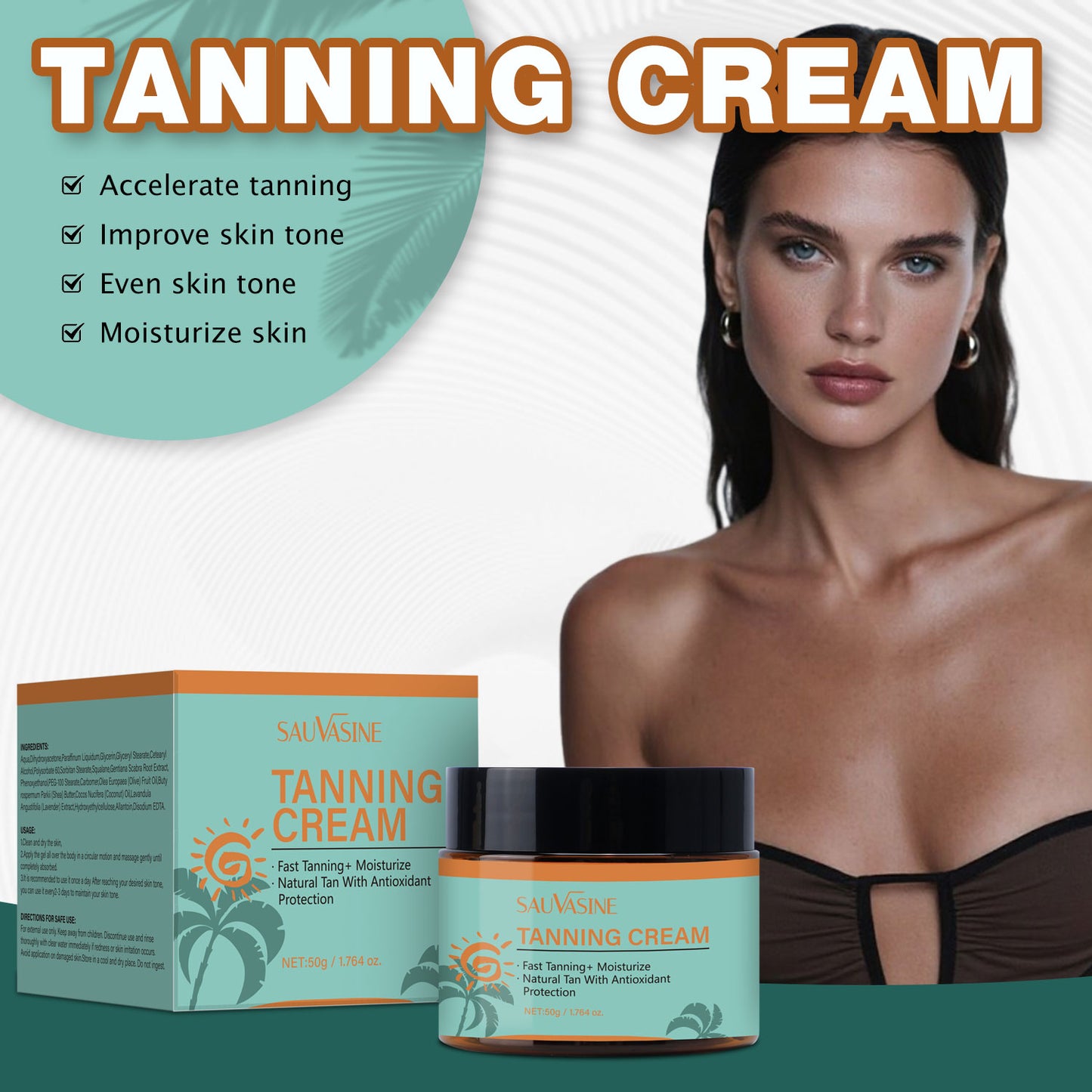 Beauty Manufacturing 50g Improve Skin Tone Tanning Cream