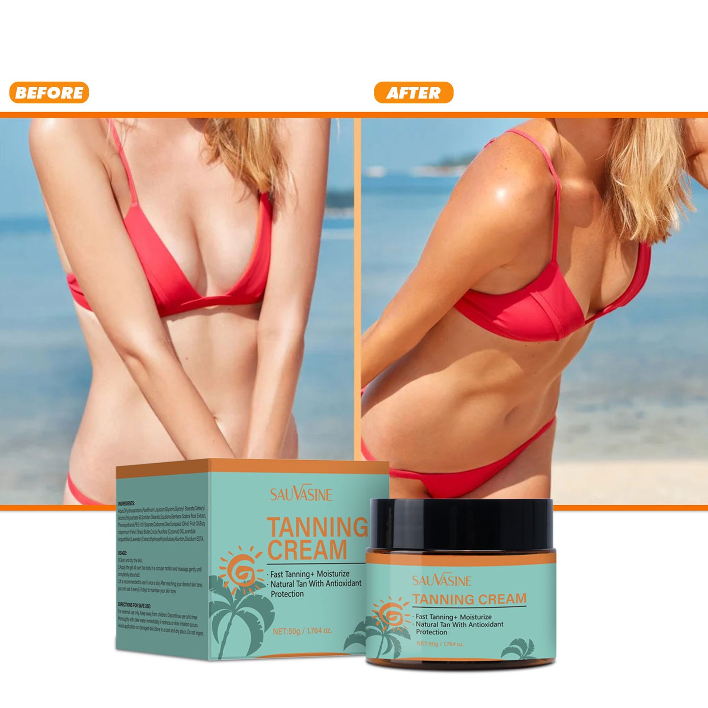 Beauty Manufacturing 50g Improve Skin Tone Tanning Cream