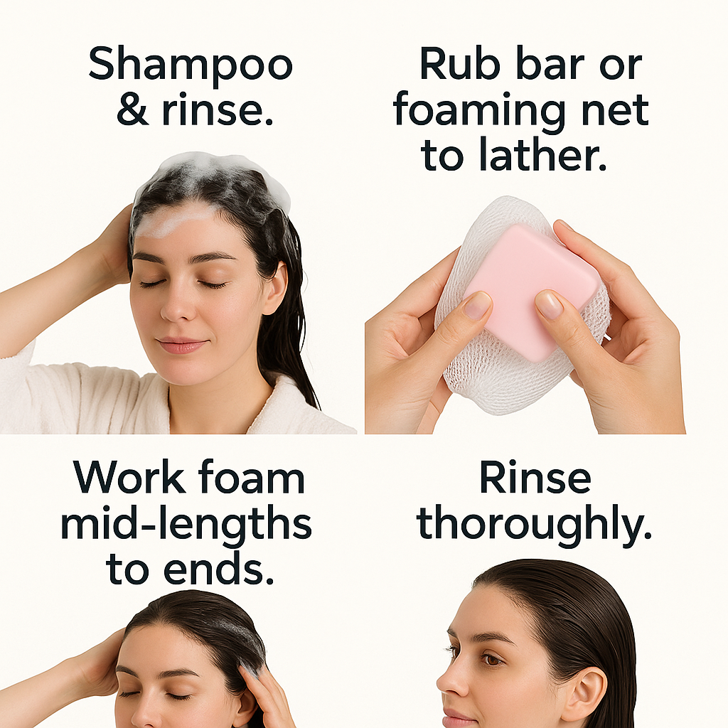 OEM ODM 100g Nourshing Smoothing Repairing Hair Care Soap Castor Oil Conditioner Bar