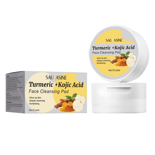 Custom Logo 30 Pads Acne Removal Blackheads Removal Brightening Deep Cleansing Turmeric Kojic Acid Face Cleansing Pads