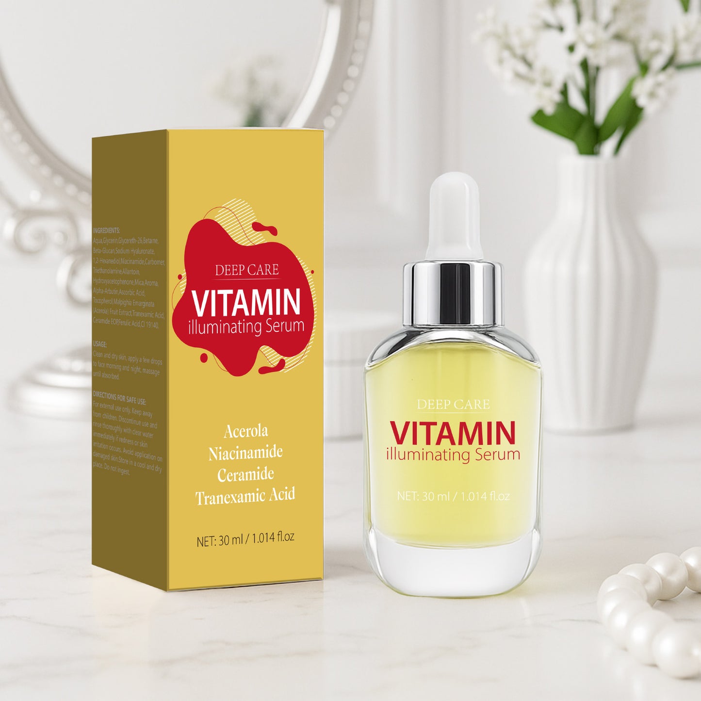 OEM ODM 30ML Dark Spots Removal Brightening Vitamin C Serum
